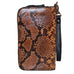 Co198 - Copperhead Snake Print Clutch Organizer Handbag