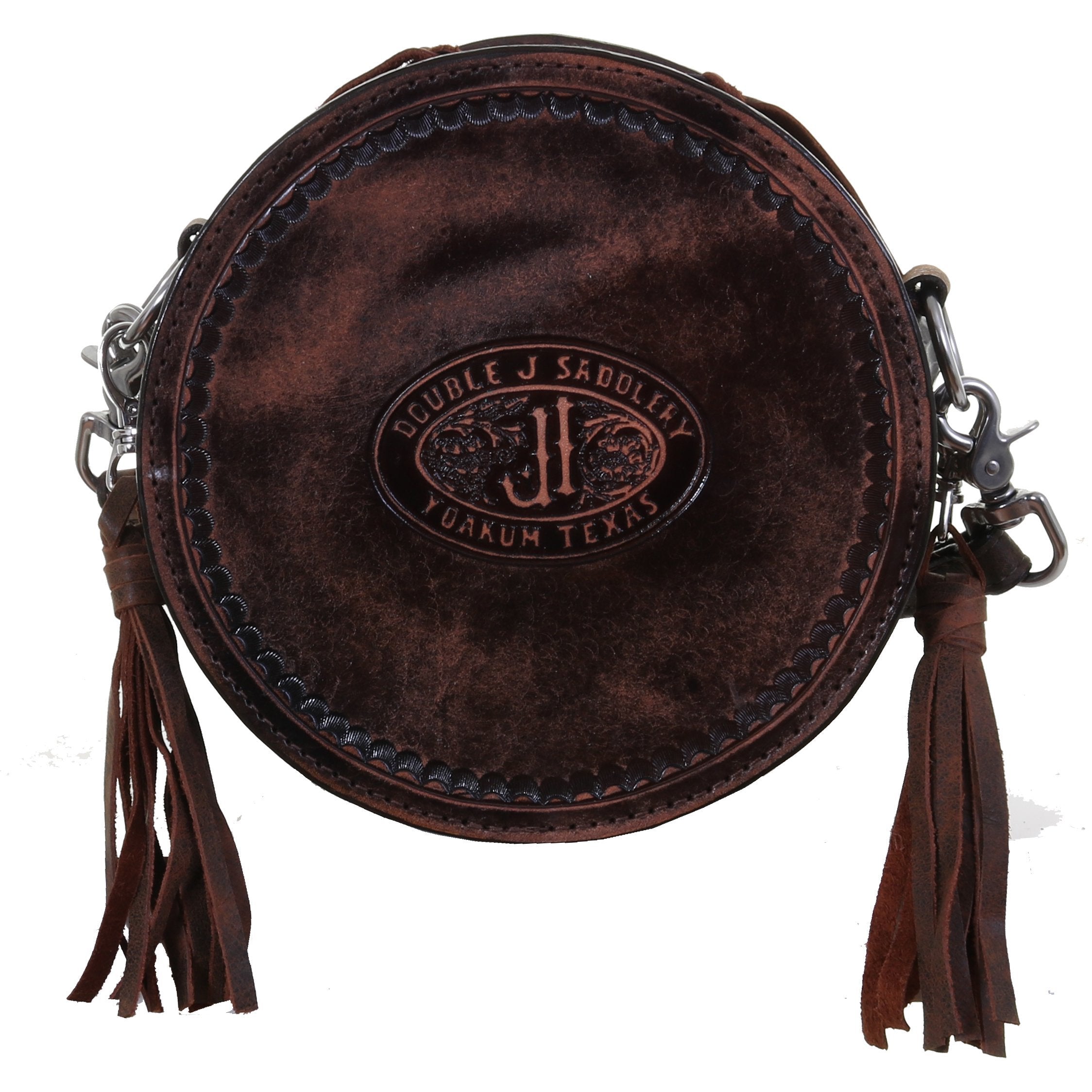 Crt03 - Cactus Tooled Circle Tote Handbag