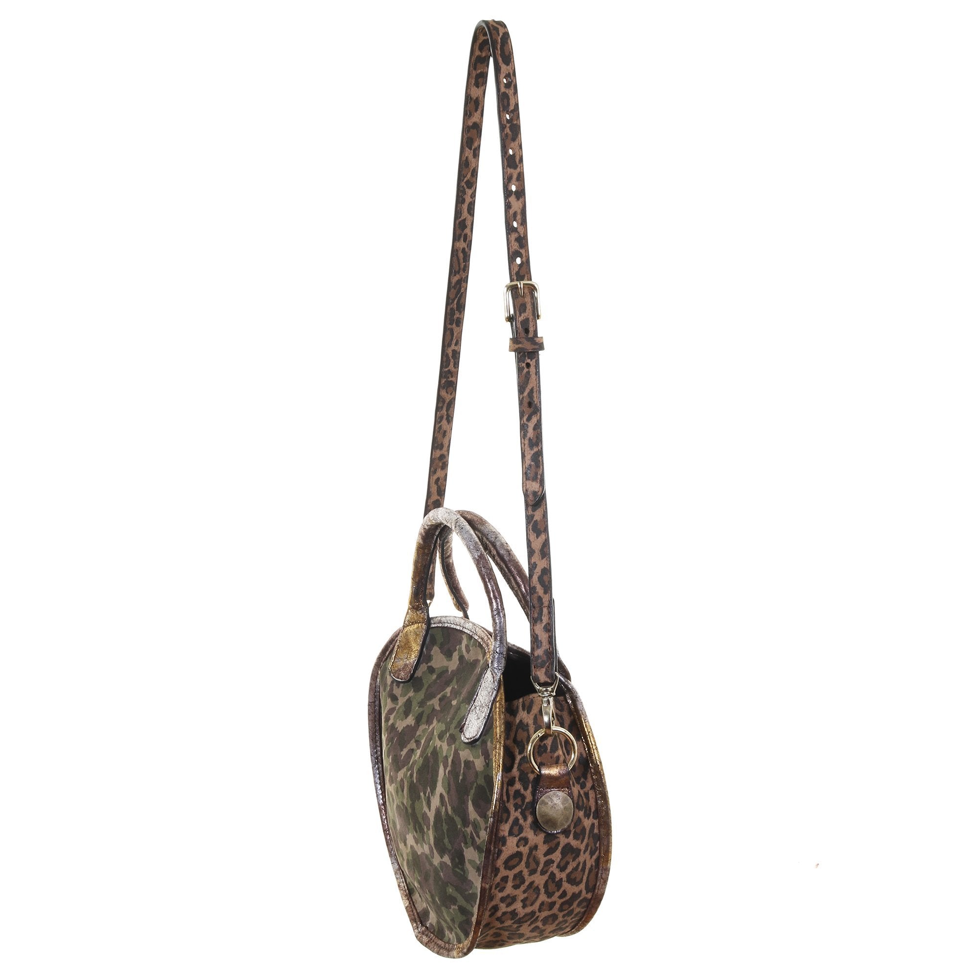 Crtl03 - Camo Large Circle Tote Handbag