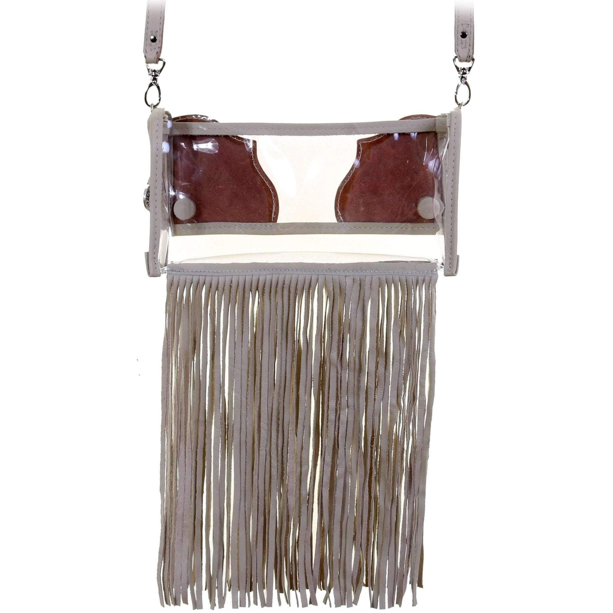 Csp07 - Daisy Tooled Clear Stadium Purse Handbag