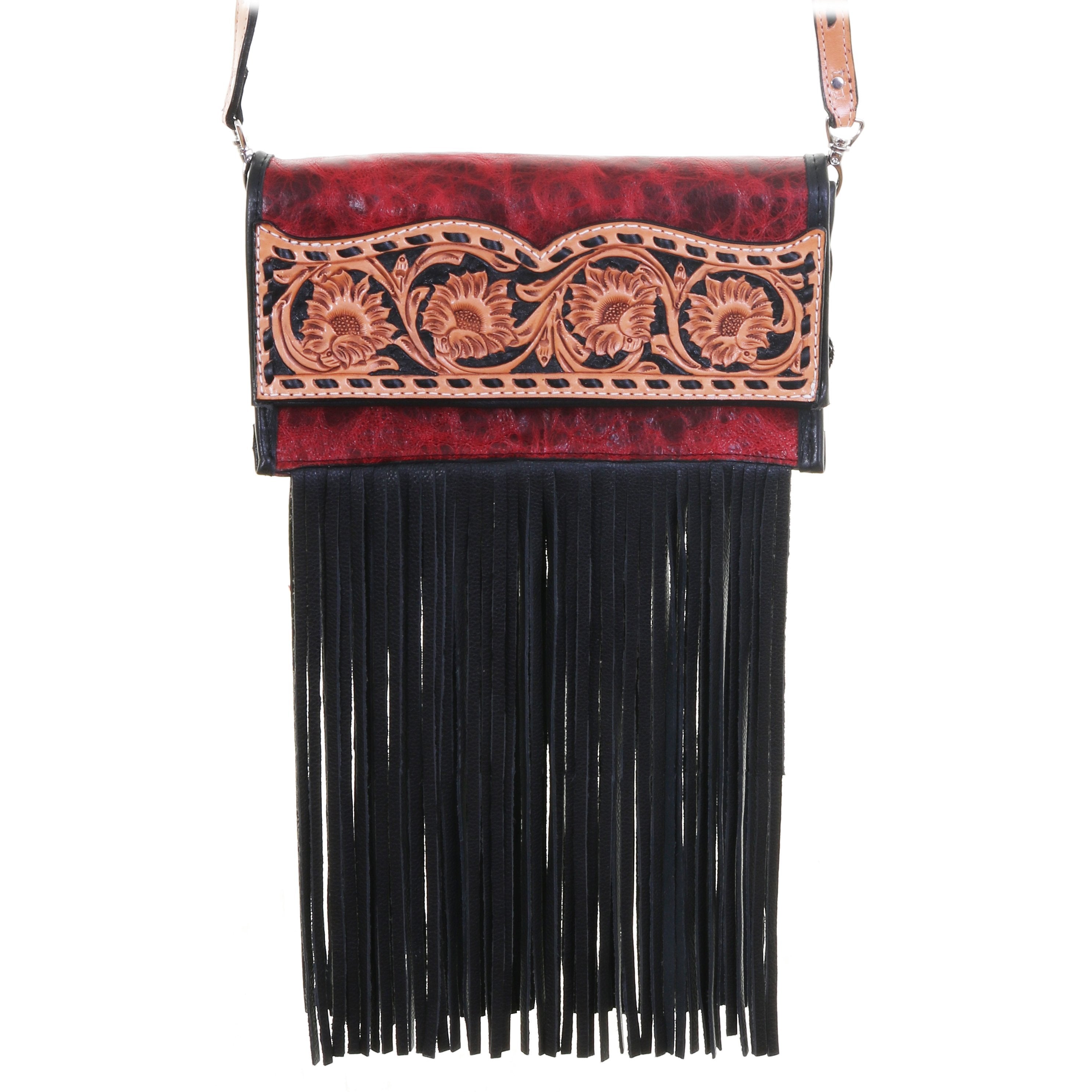 Csp08 -Sunflower Tooled Clutch Stadium Purse Handbag