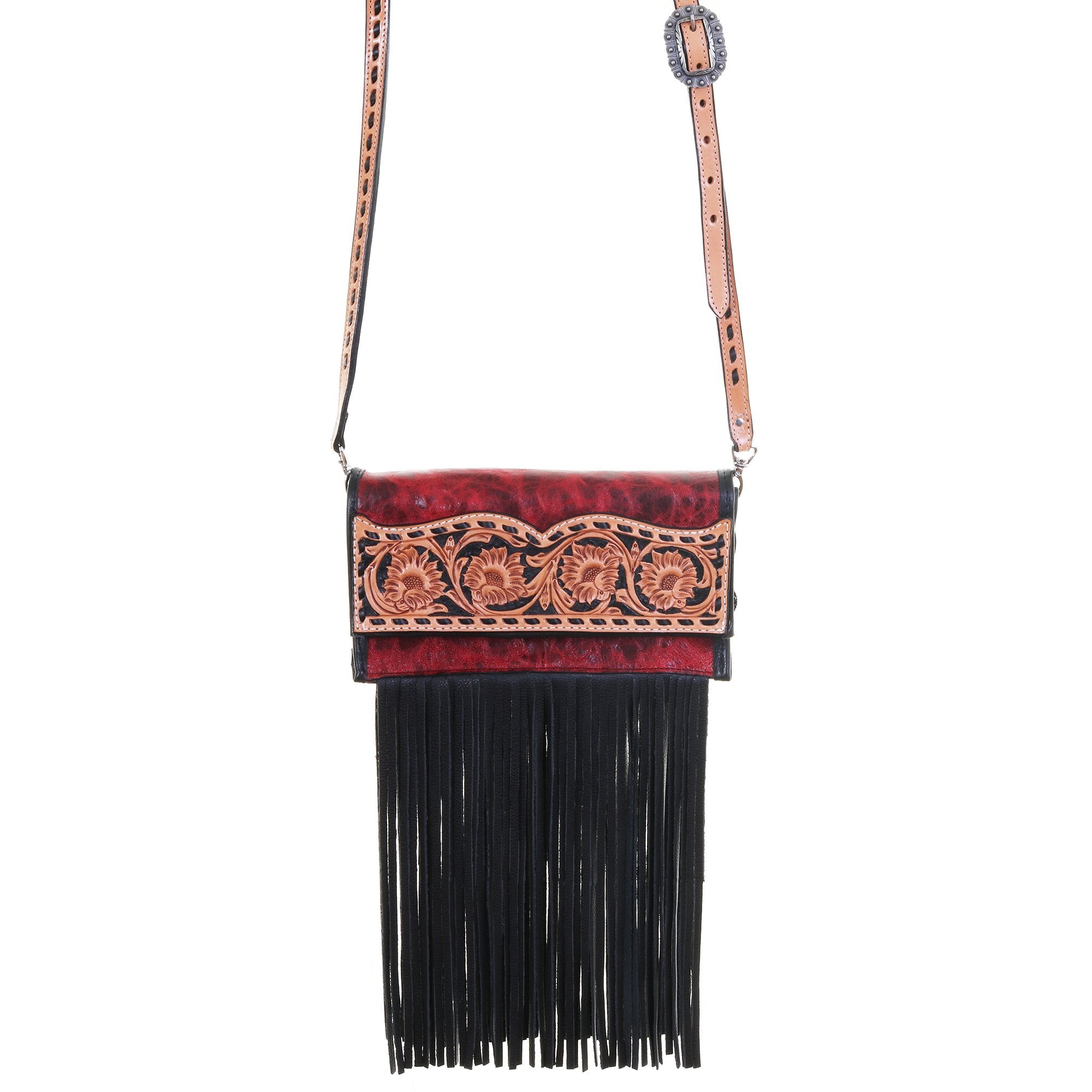 Csp08 -Sunflower Tooled Clutch Stadium Purse Handbag