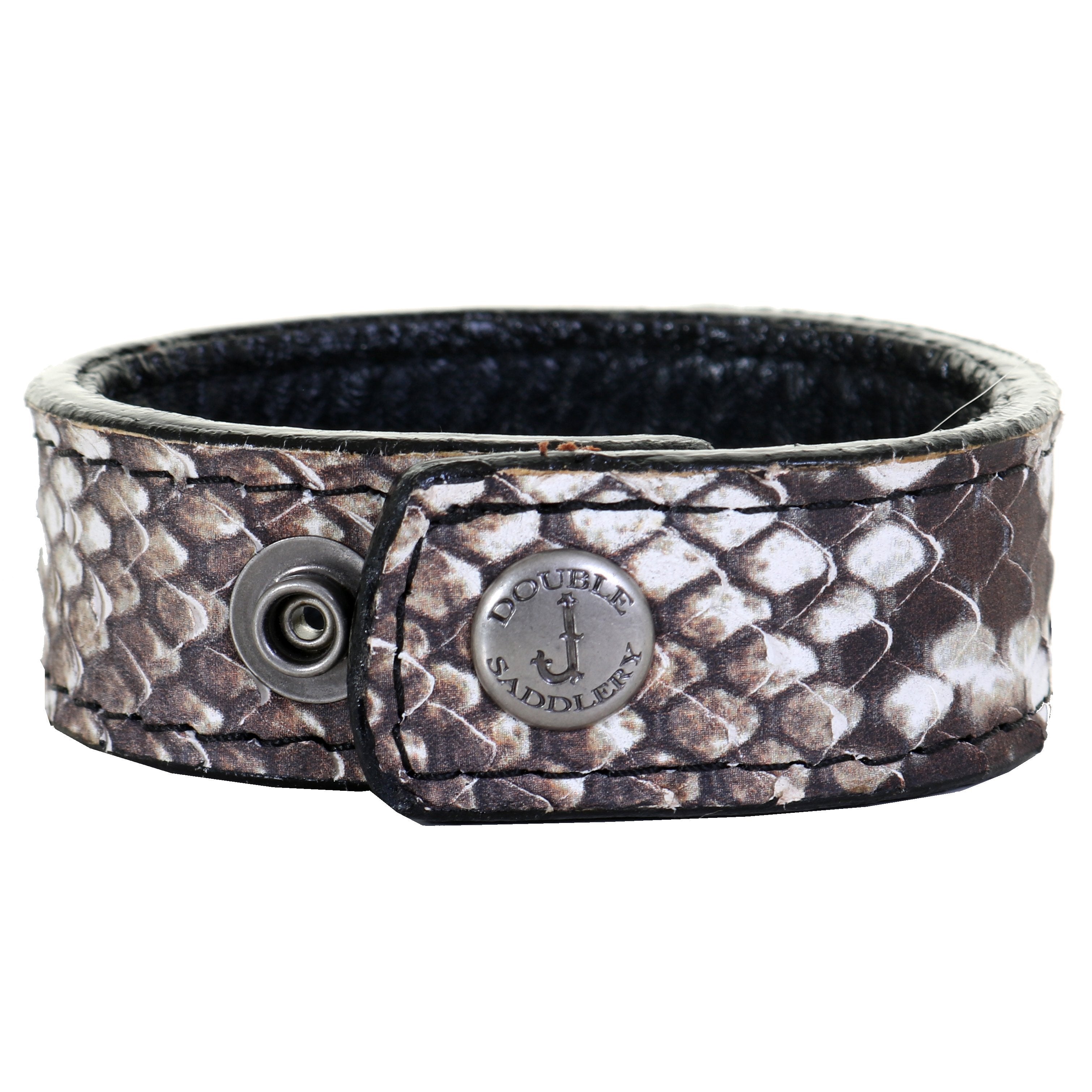 Cuf103 - 1 Cobra Snake Print Leather Cuff Jewelry