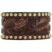 Cuf11/202 - 1-1/2 Brown Vintage Tooled Cuff Jewelry