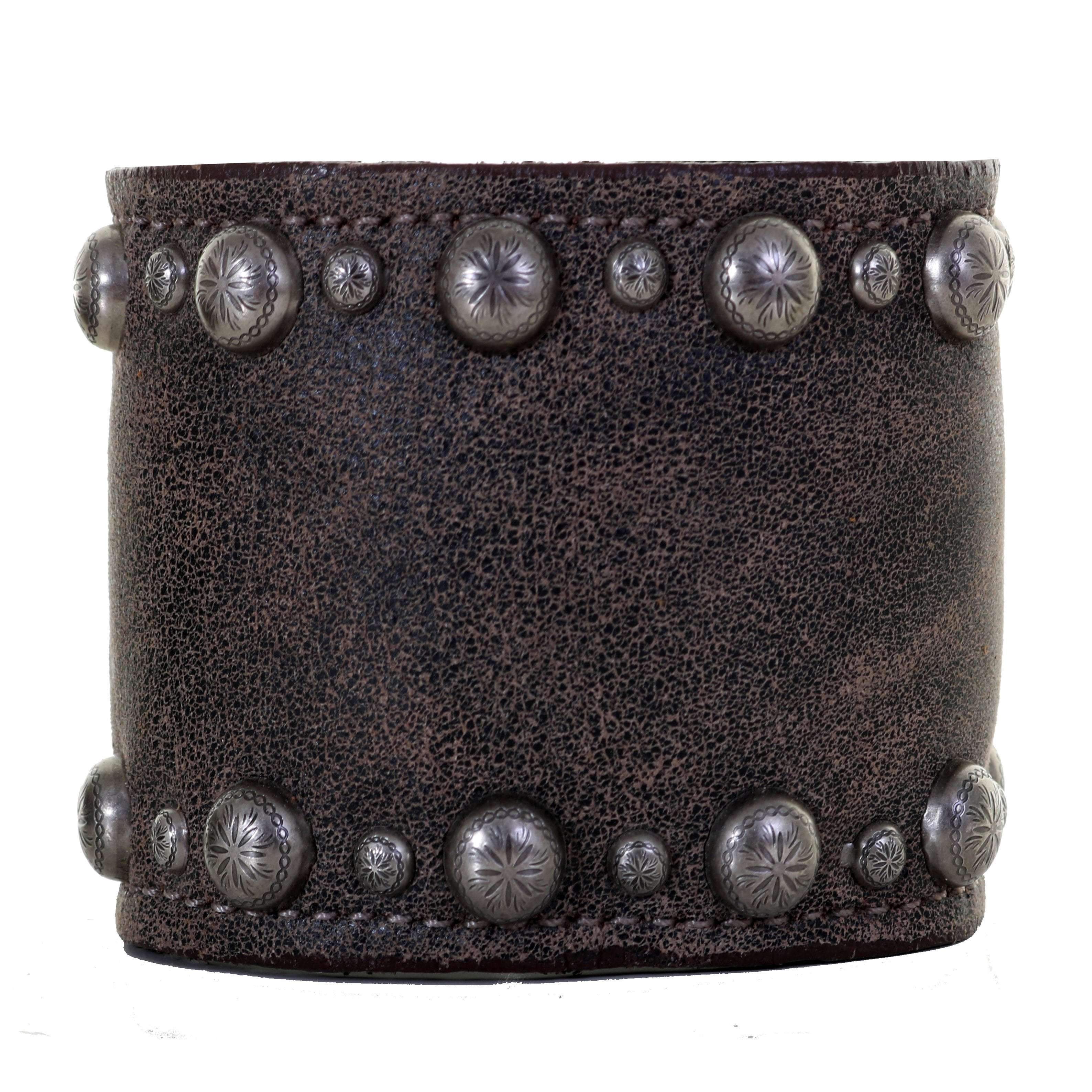 Cuf227 - 2 Brown Bomber Cuff Jewelry