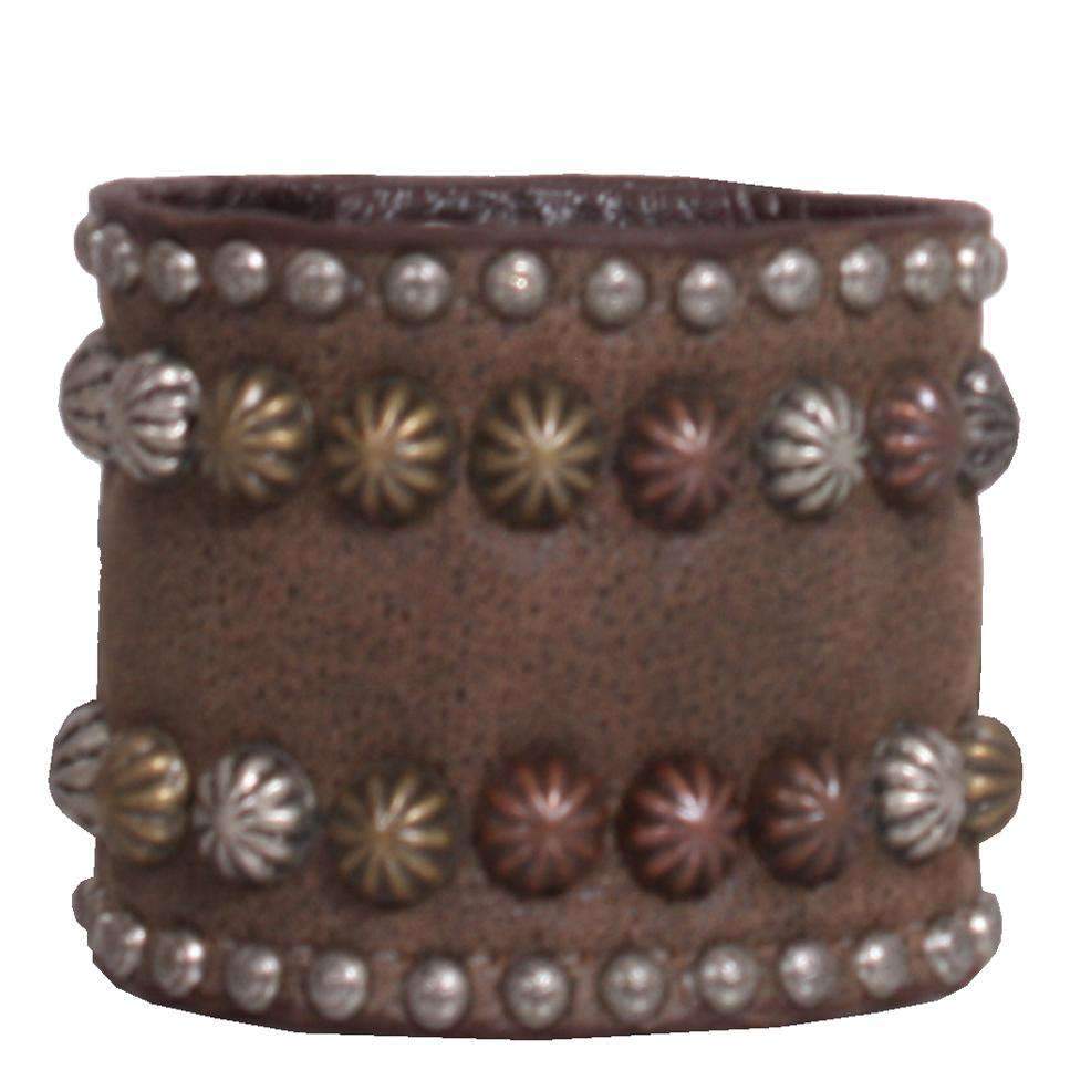 Cuf228 - 2 Brown Bomber Cuff Jewelry