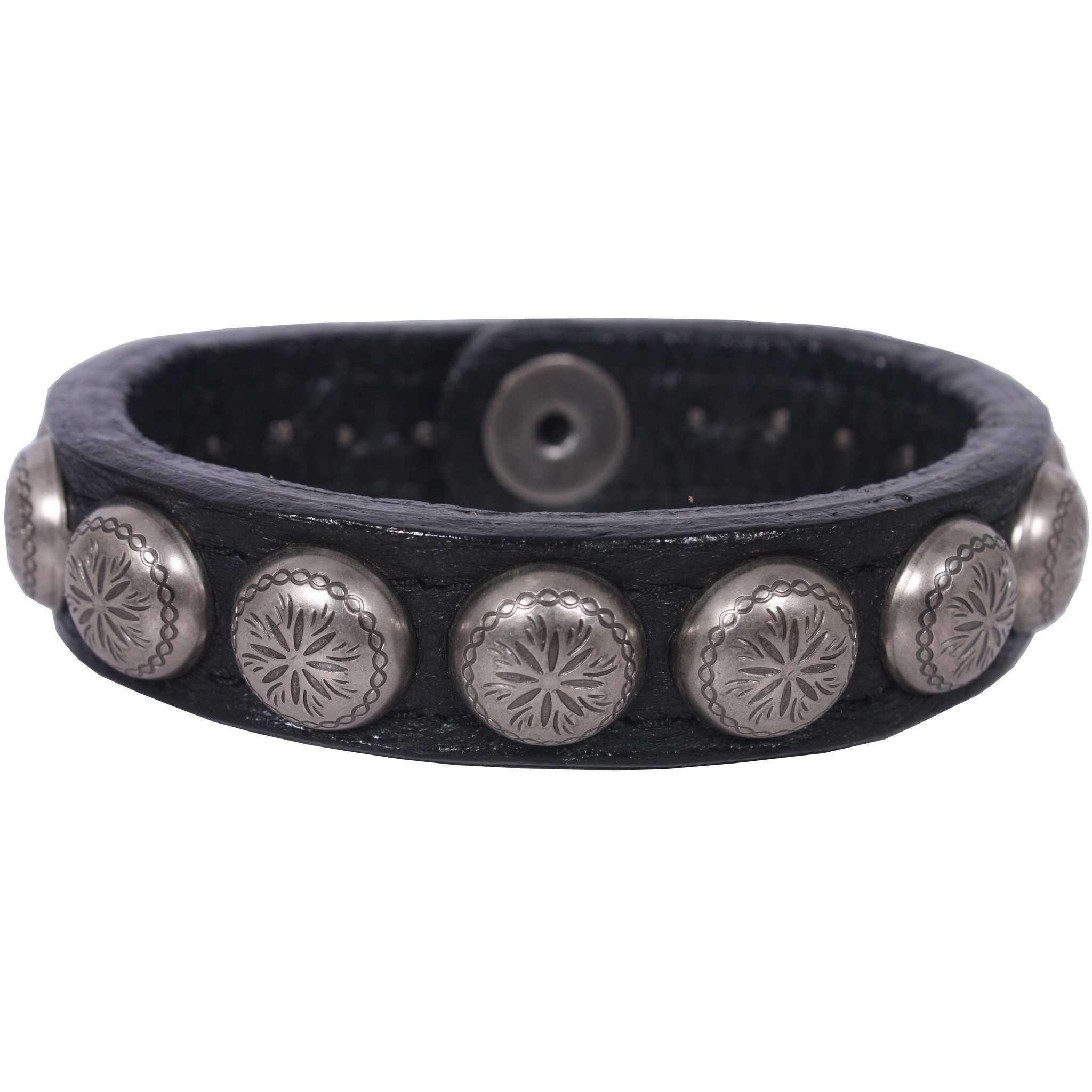 Cuf3/408 - 3/4 Black Chap Cuff Jewelry