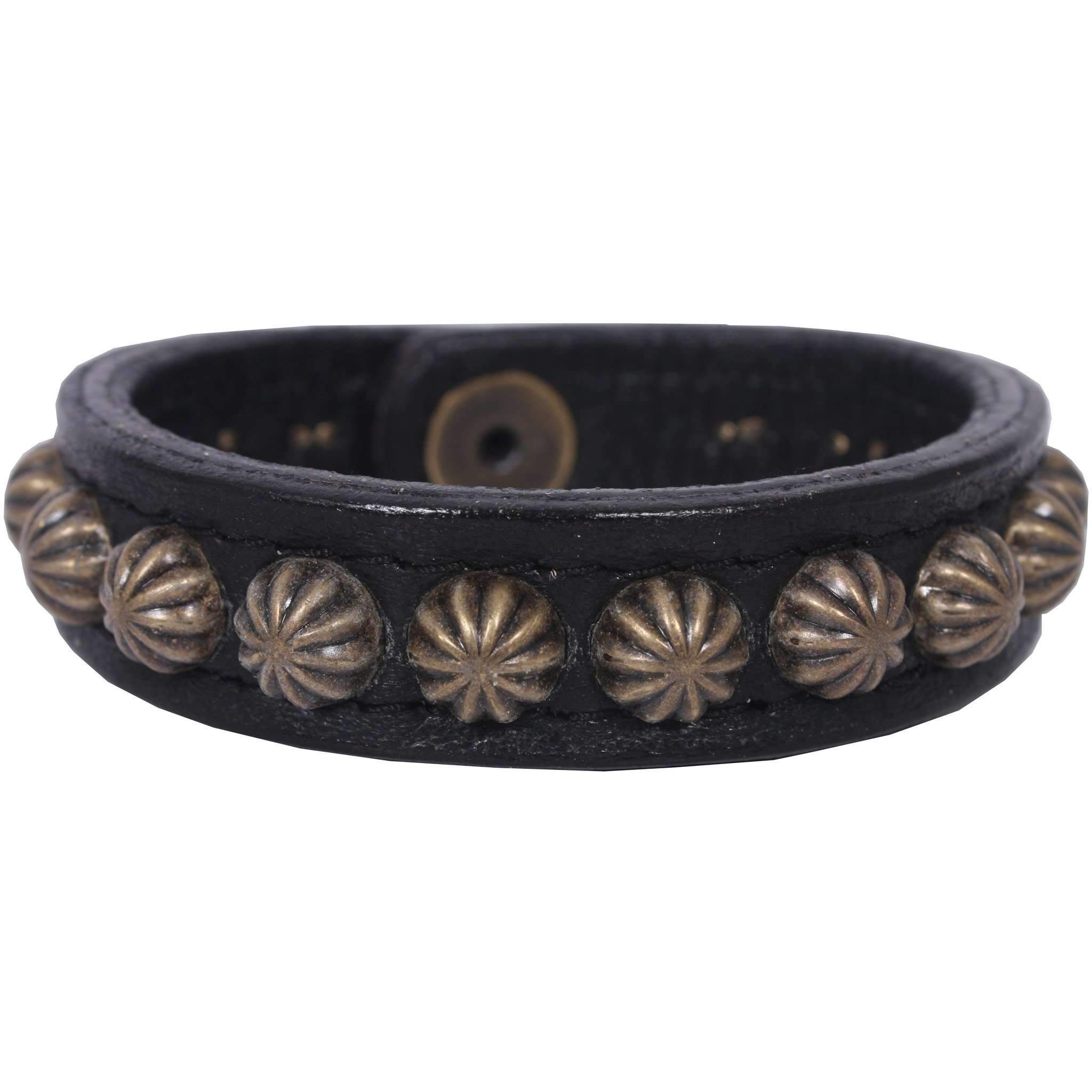 Cuf3/409 - 3/4 Black Chap Cuff Jewelry