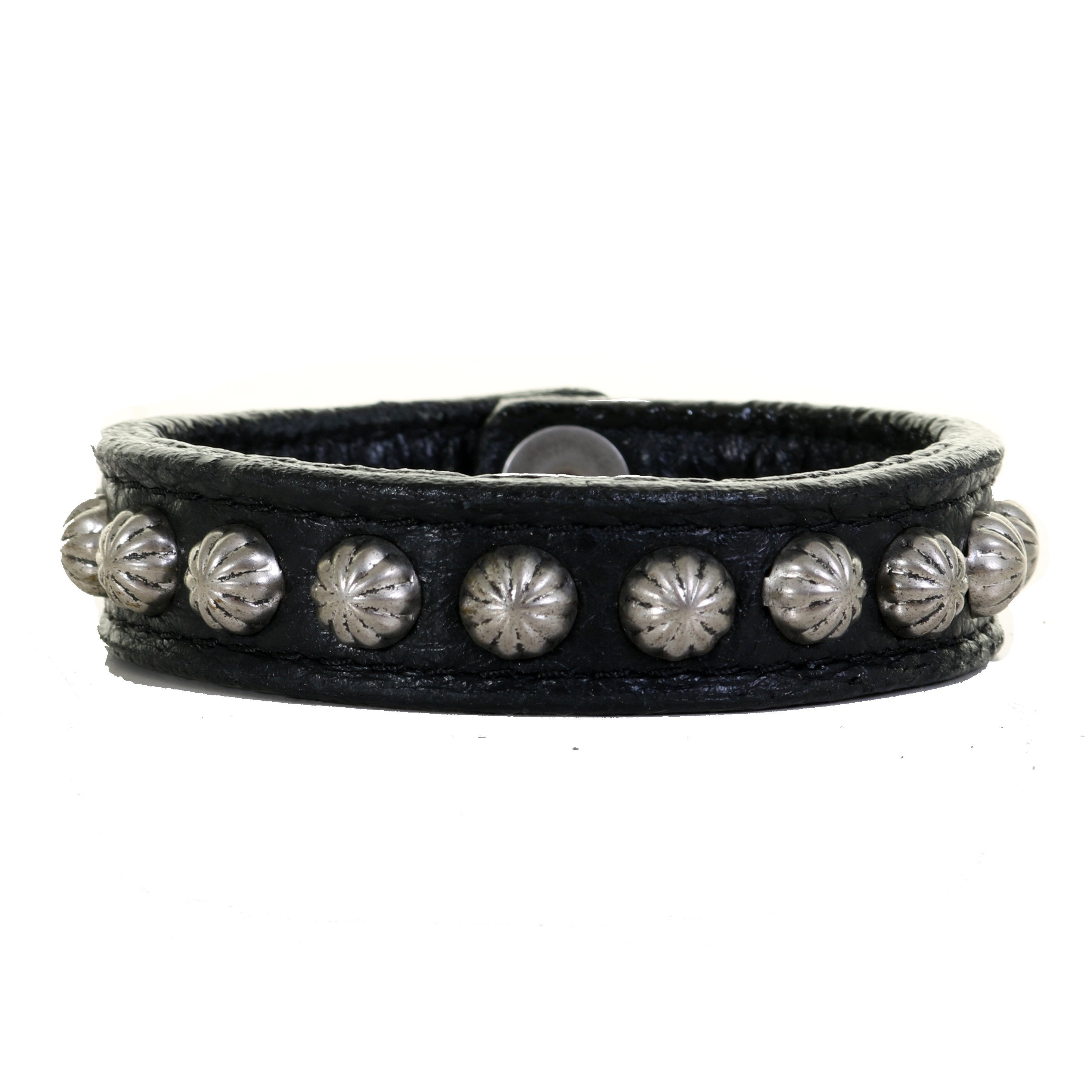 Cuf3/413 - 3/4 Black Chap Cuff Jewelry