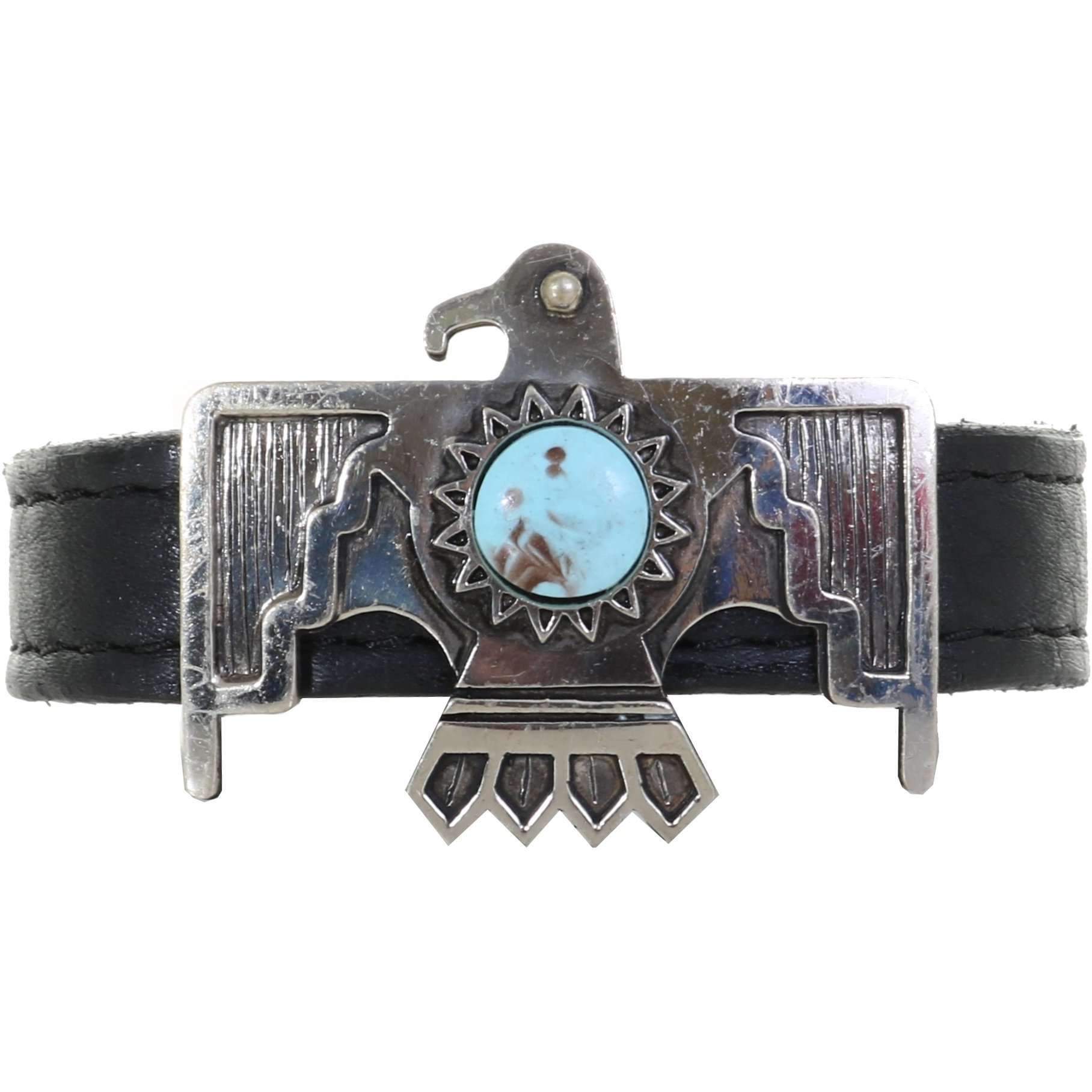 Cuf3/430 - 3/4 Thunderbird Black Chap Cuff Jewelry