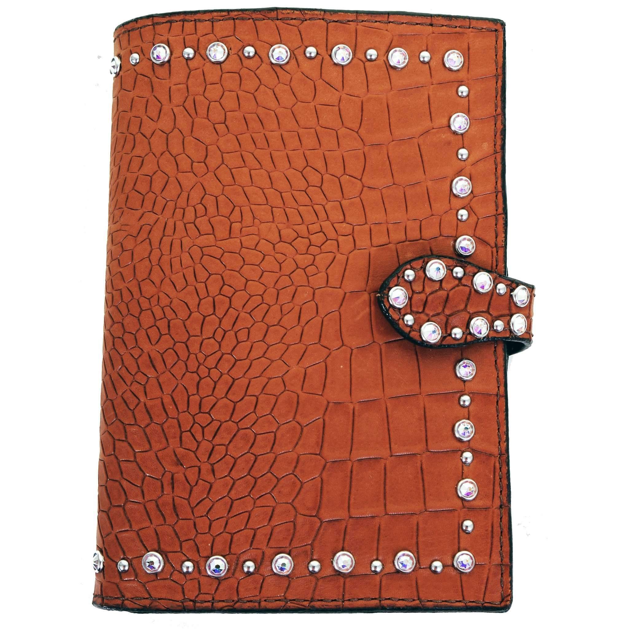 Dt21 - Cognac Gator Crystal Day Planner Accessories