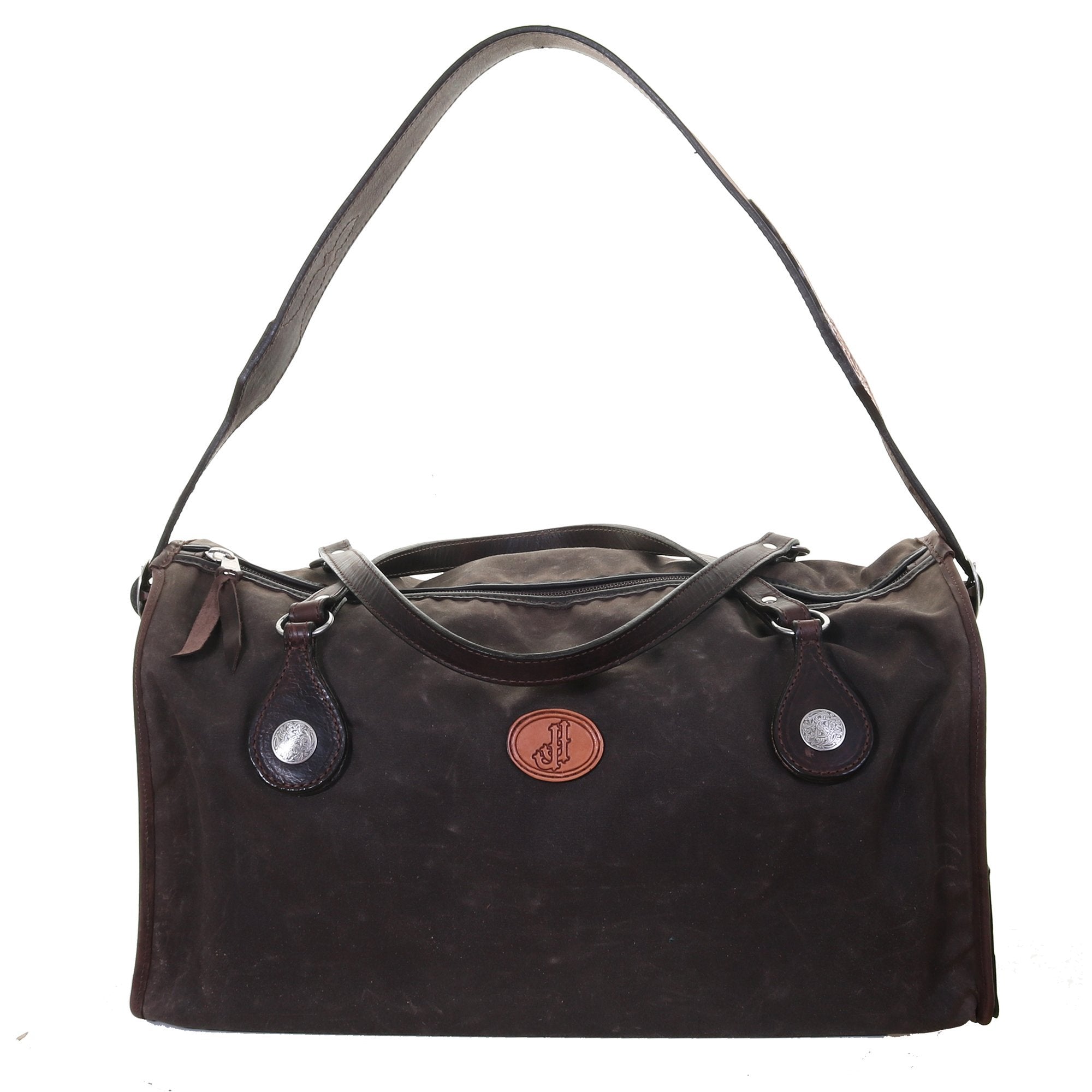 Duf15 - Brown Canvas Duffle Bag Accessories