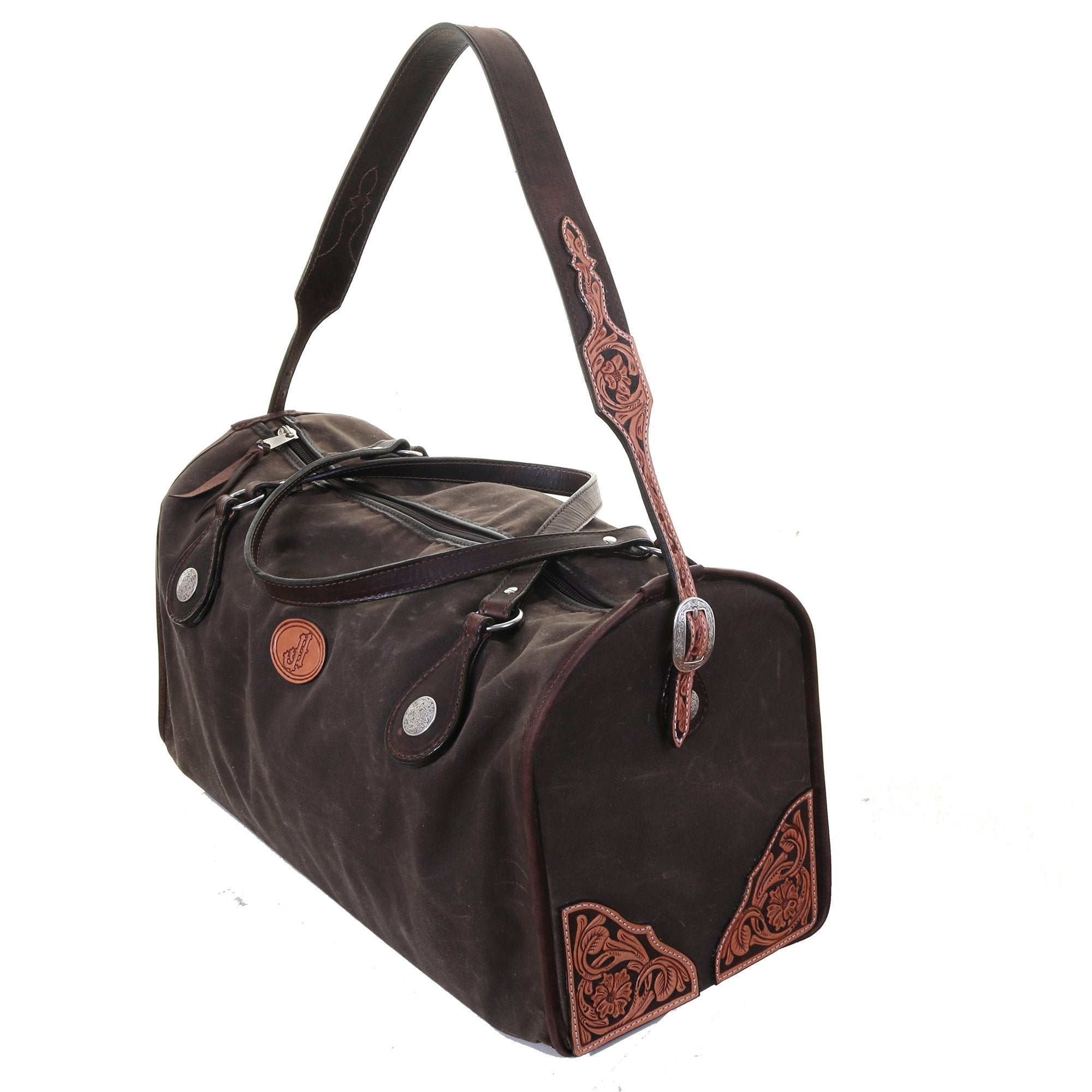 Duf15 - Brown Canvas Duffle Bag Accessories
