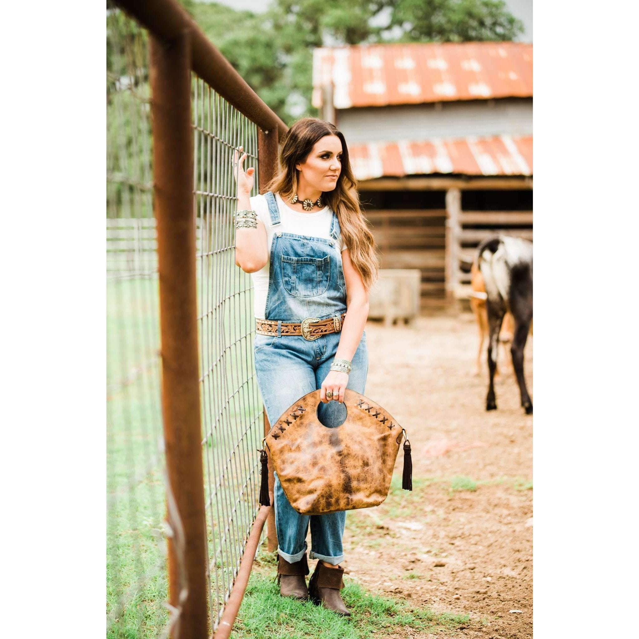 Bol01 - Las Cruces Brown Bolsa Bag Handbag