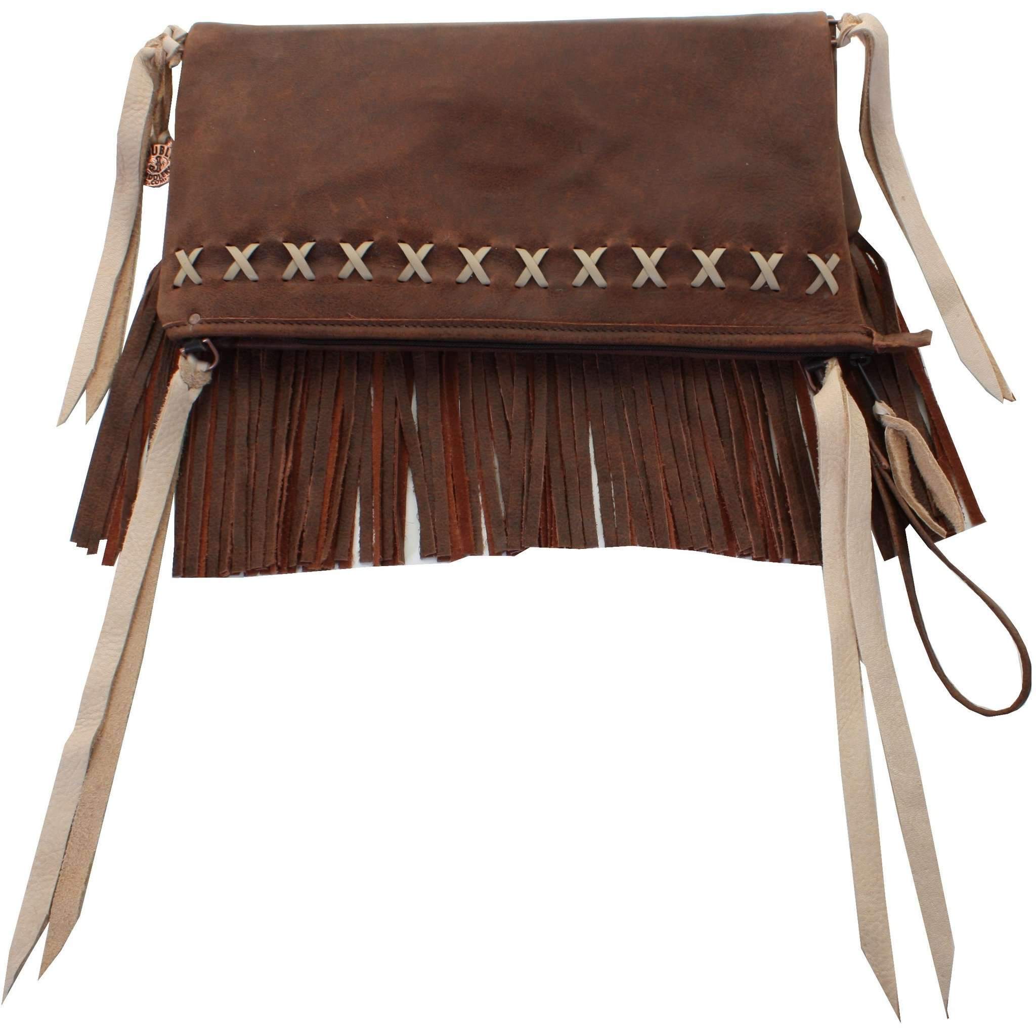 Es04 - Brown Bomber Envelope Satchel Handbag