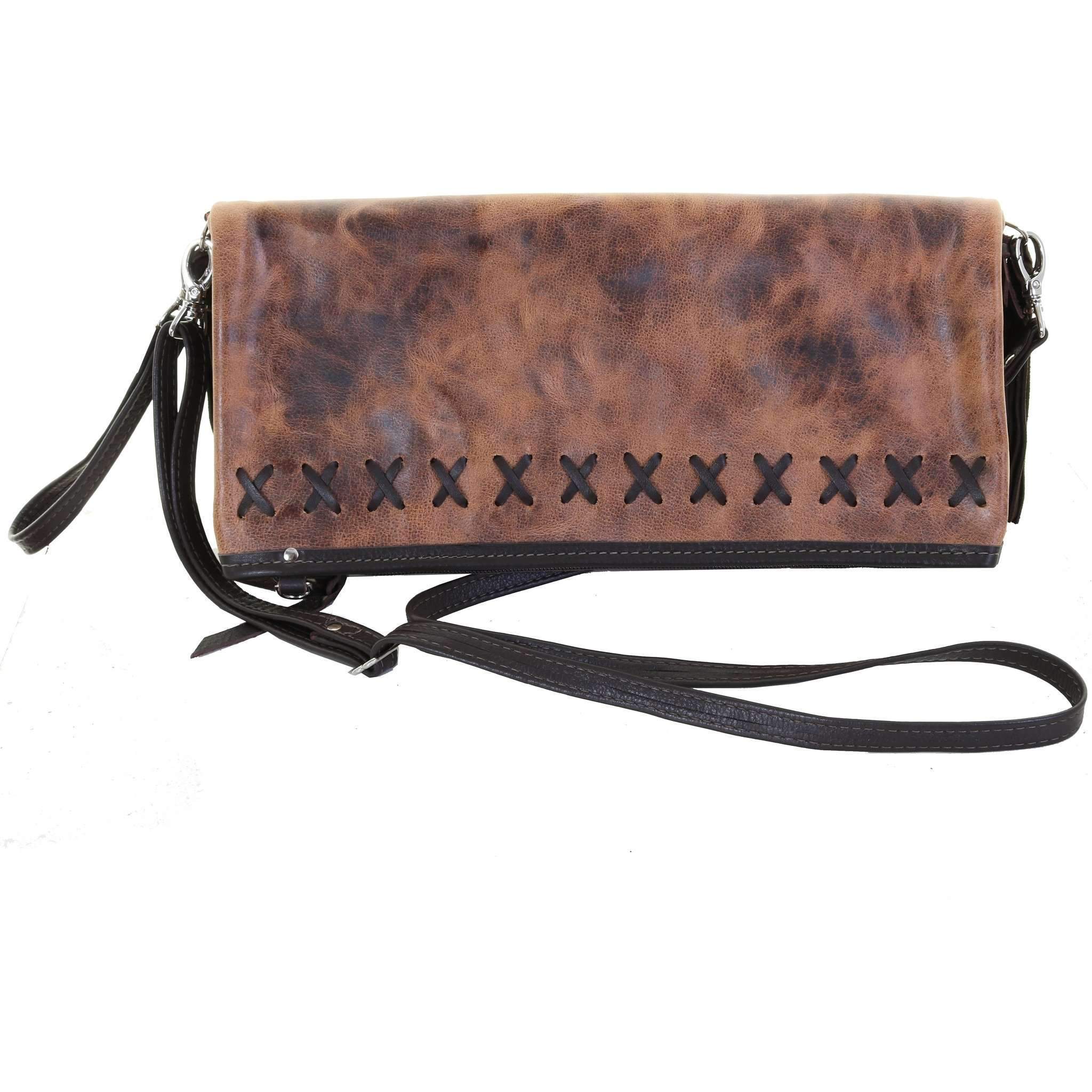Es12 - Las Cruces Brown Envelope Satchel Handbag