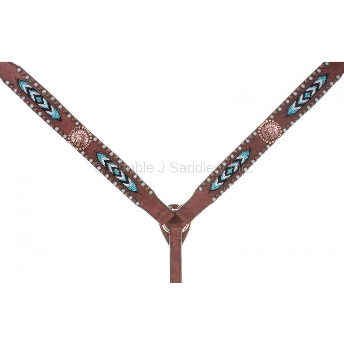 Bc773 - Brown Rough Out Breast Collar Tack