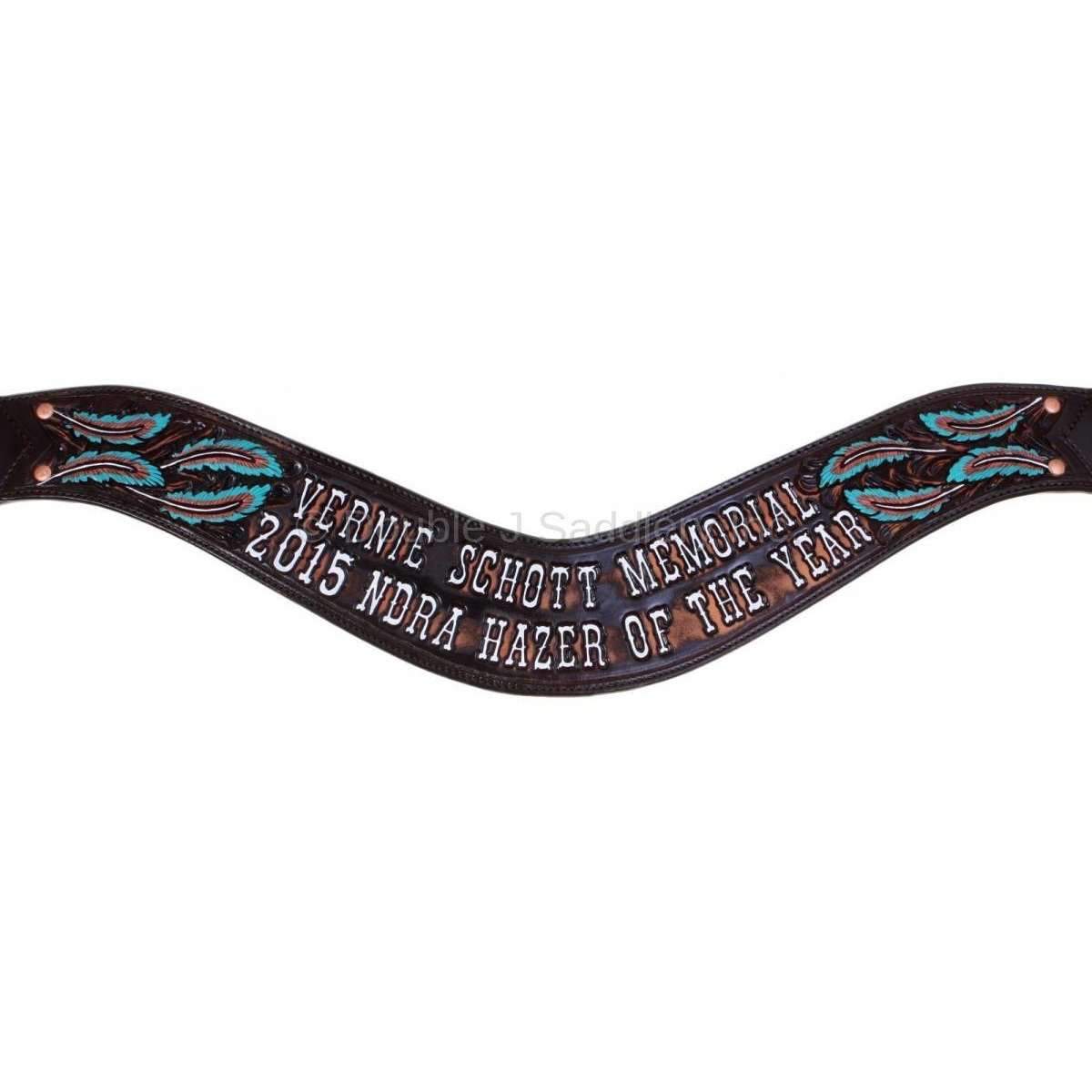 Bc805 - Brown Vintage Breast Collar Tack