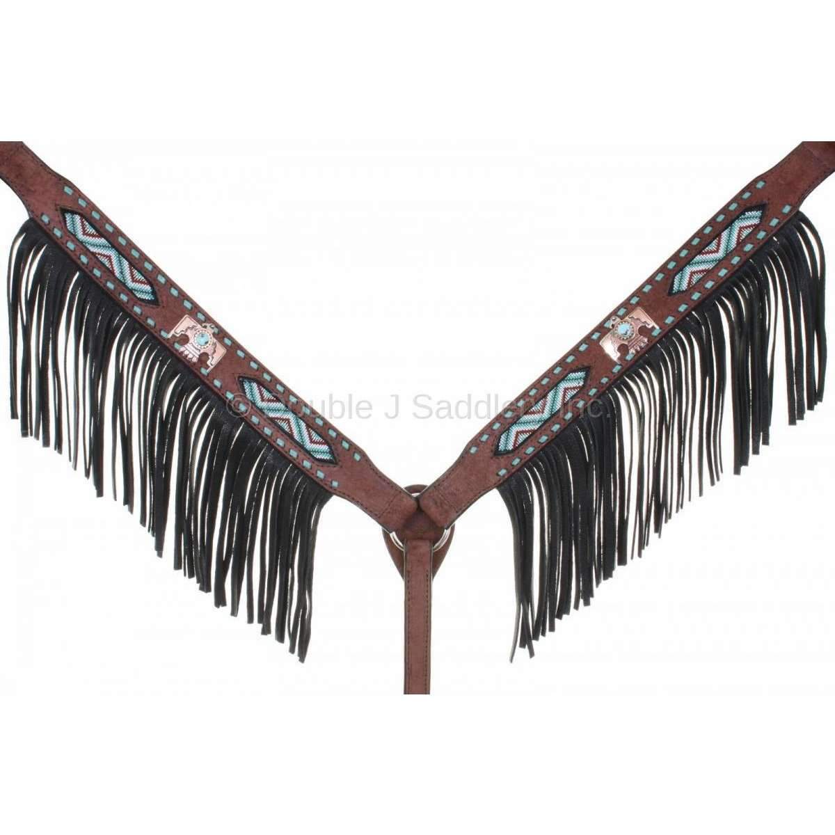 Bc814 - Brown Rough Out Breast Collar Tack