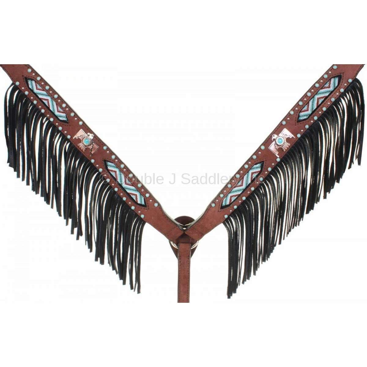 Bc847 - Brown Rough Out Breast Collar Tack