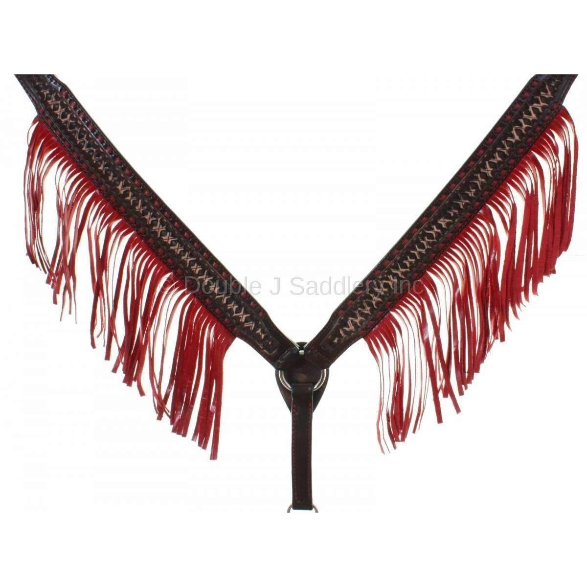 Bc862 - Brown Vintage Tooled Breast Collar Tack