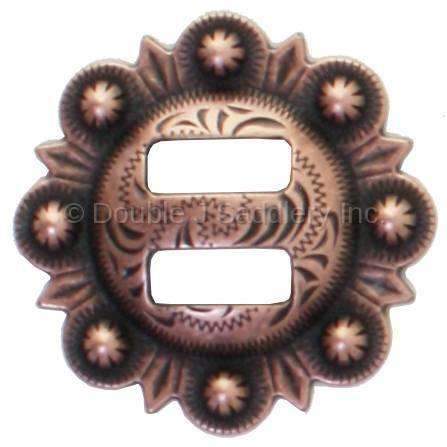 C339Ac-S - Antique Copper Berry Slotted Concho Concho