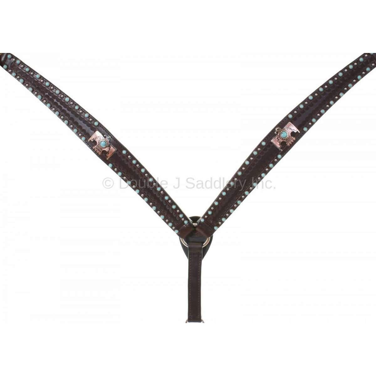 Bc869 - Brown Vintage Thunderbird Breast Collar Tack