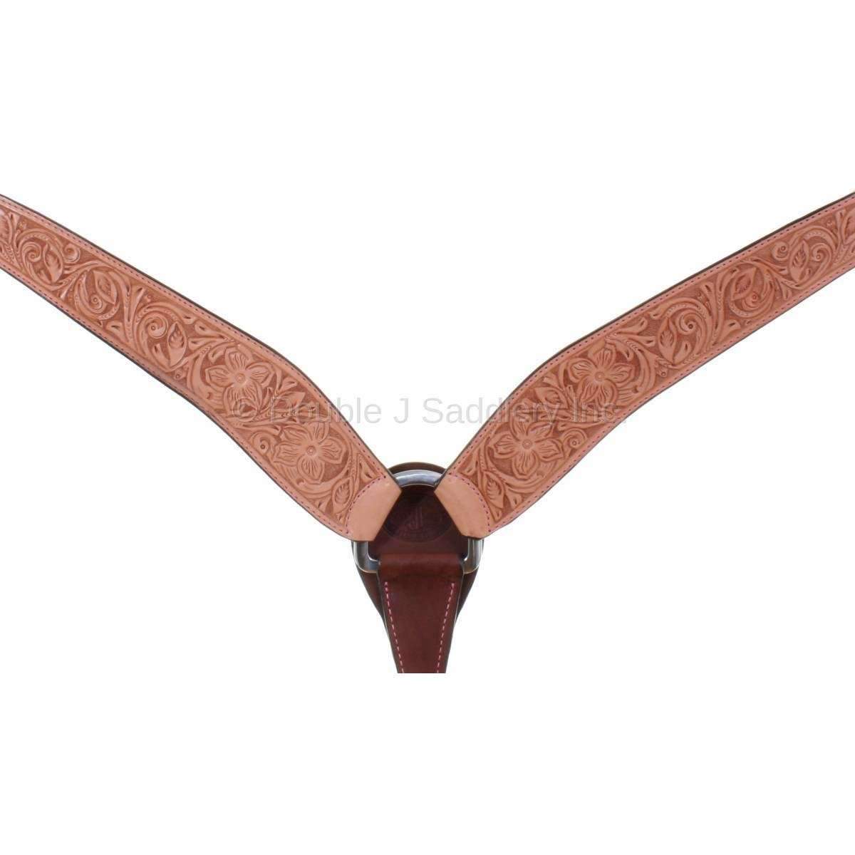 Bc888 - Natural And Brown Leather Breast Collar Tack