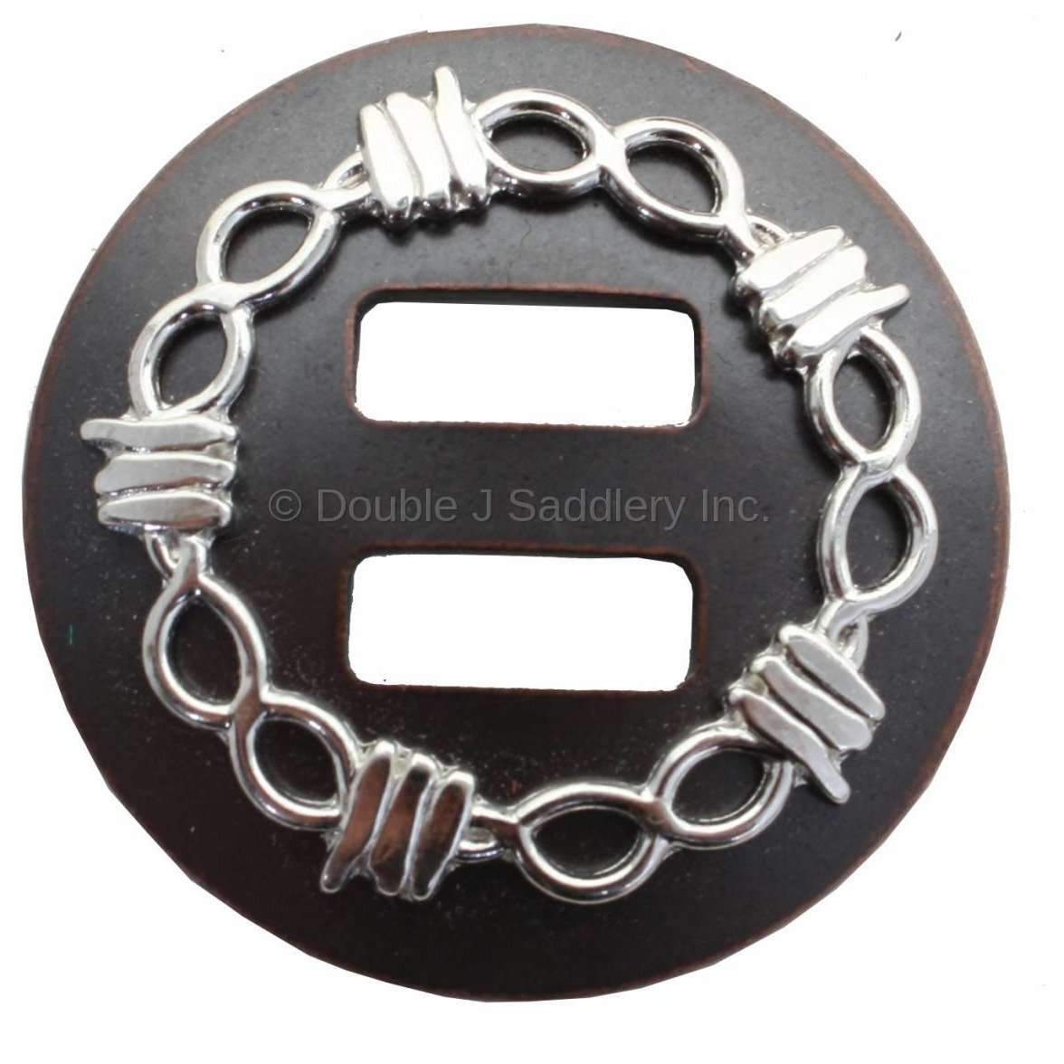 C204-S - Rustic Barbwire Slotted Concho Concho