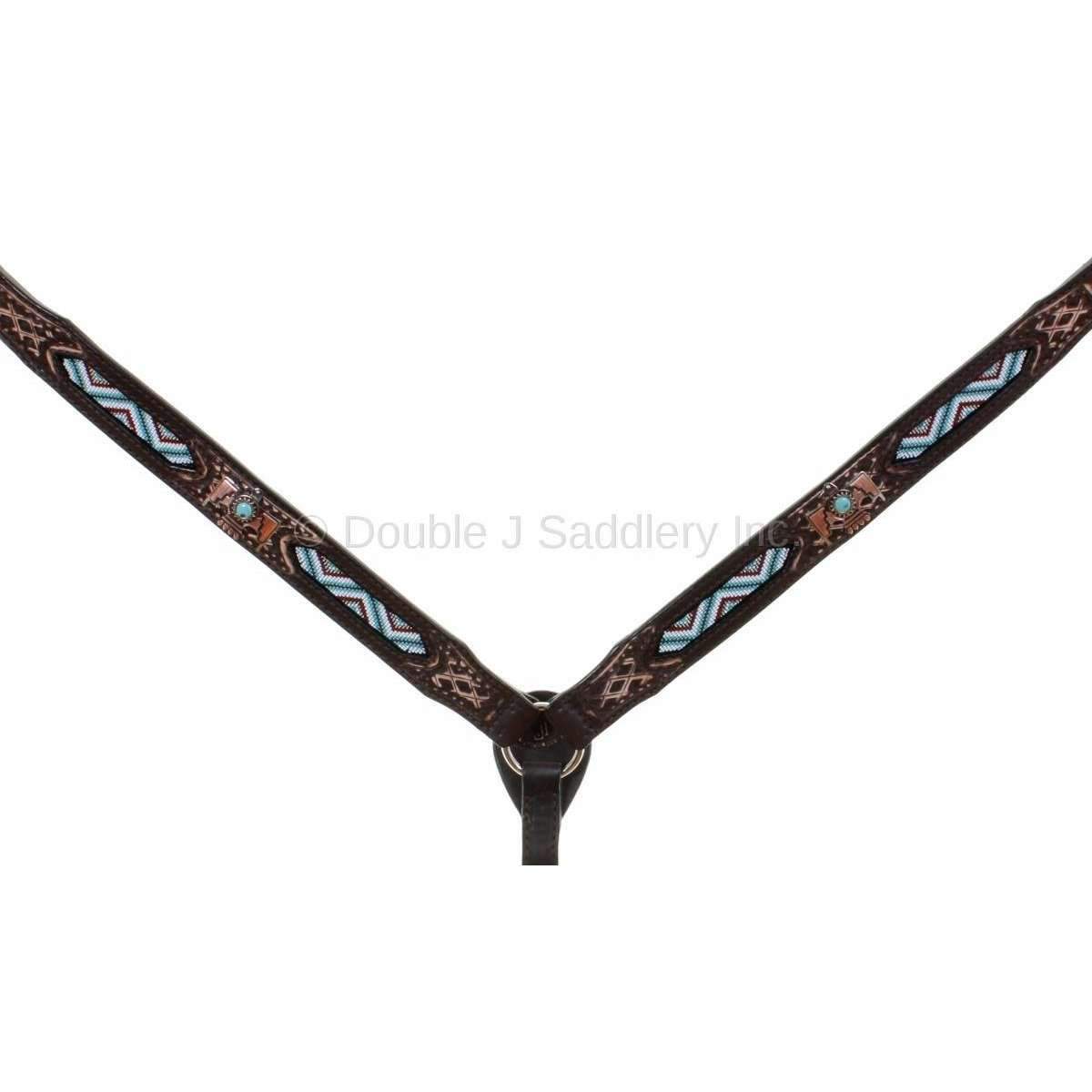 Bc898 - Brown Vintage Breast Collar Tack