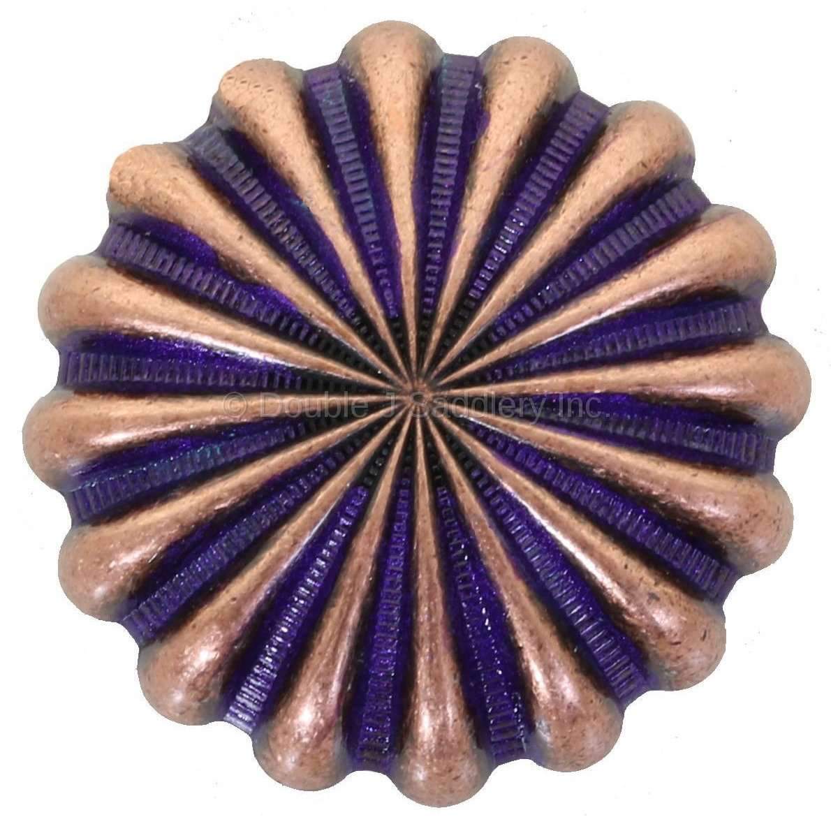 C990-Acv - Antique Copper And Purple Parachute Concho Concho