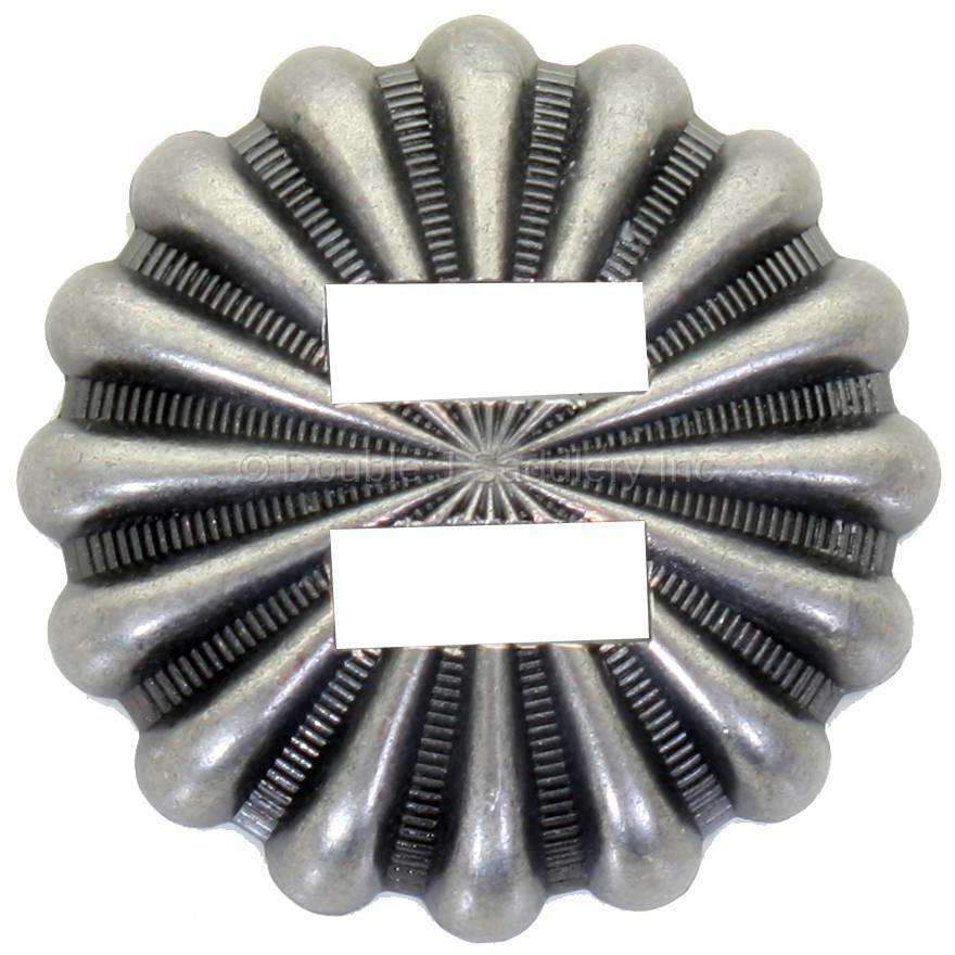 C992As-S - Antique Silver Slotted Parachute Concho Concho