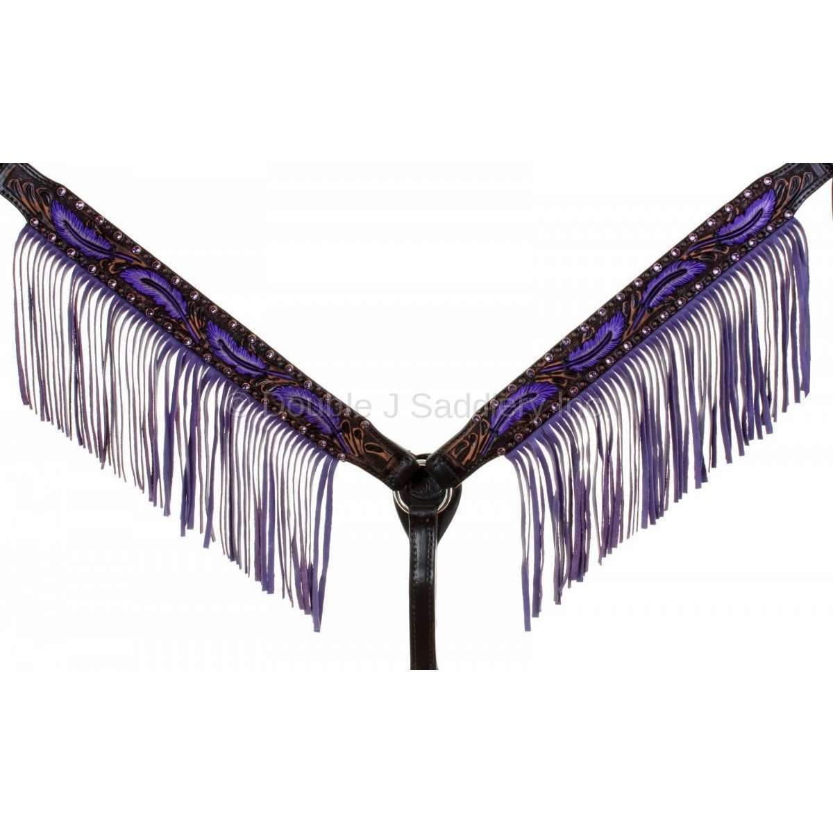 Bc874 - Brown Vintage Fringe Breast Collar Tack