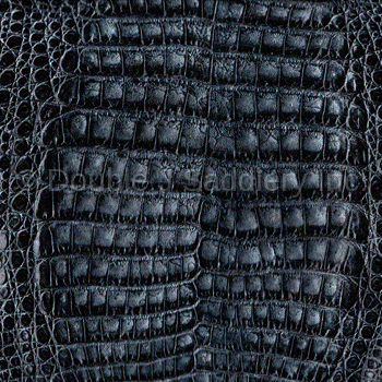 Black & Silver Metallic Caiman Gator Leather - Sl1420 Design Option