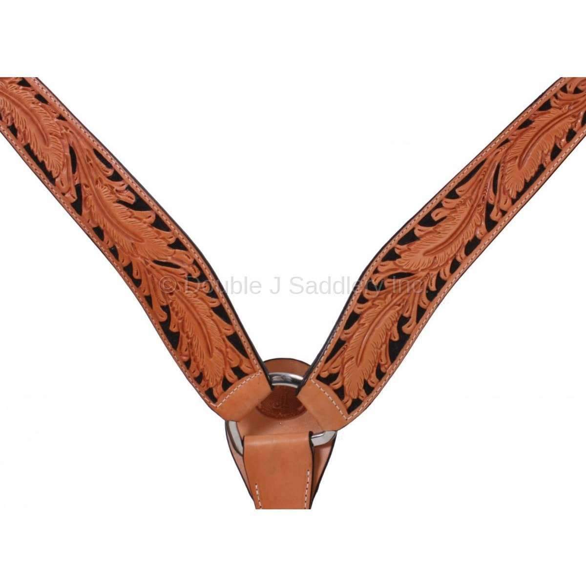 Bc418 - Natural Hand-Tooled Breast Collar Tack