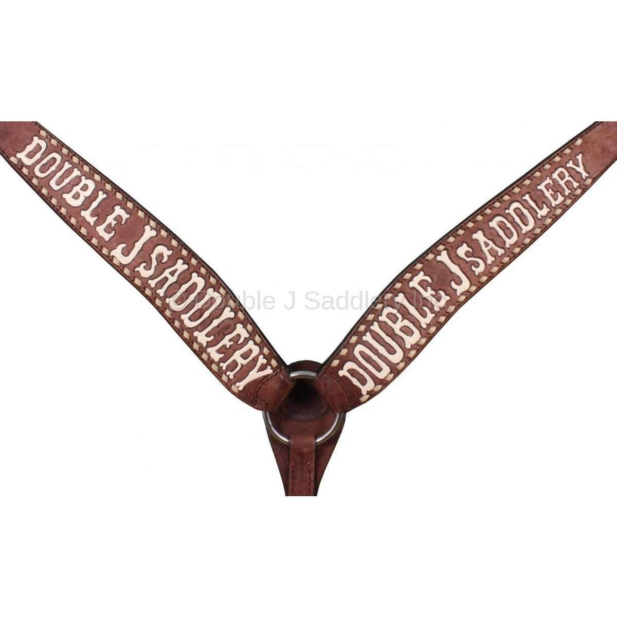 Bc471 - Brown Rough Out Double J Breast Collar Tack