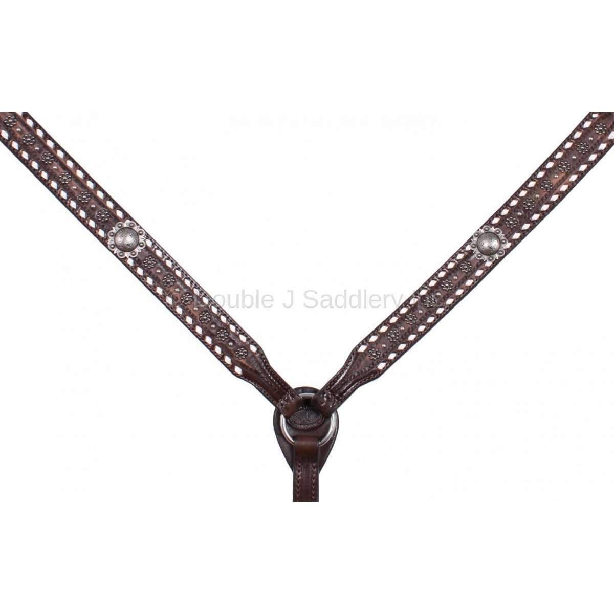 Bc481 - Brown Vintage Studded Breast Collar Tack