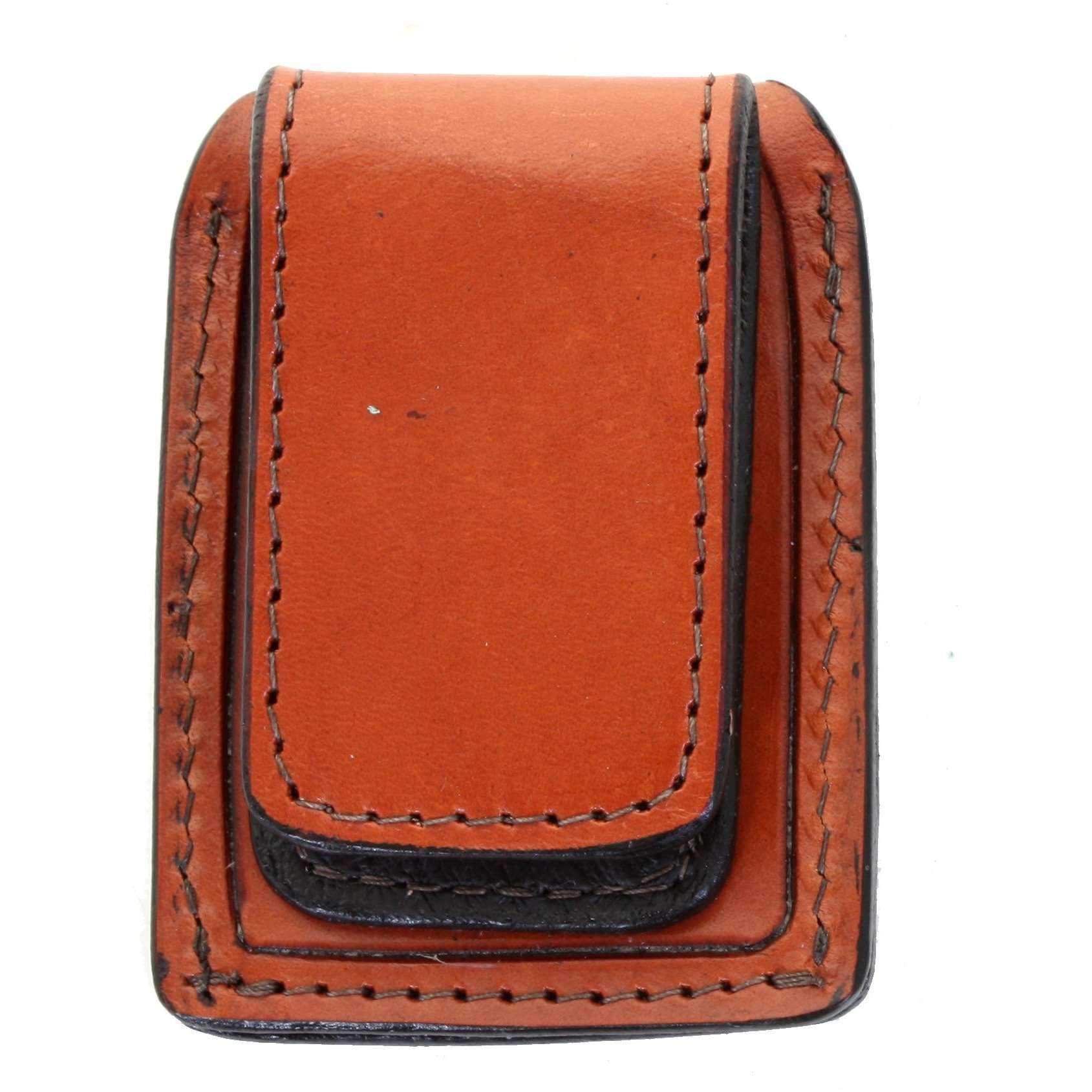 Fmmc01 - Chestnut Tooled Flat Magnetic Money Clip Wallet