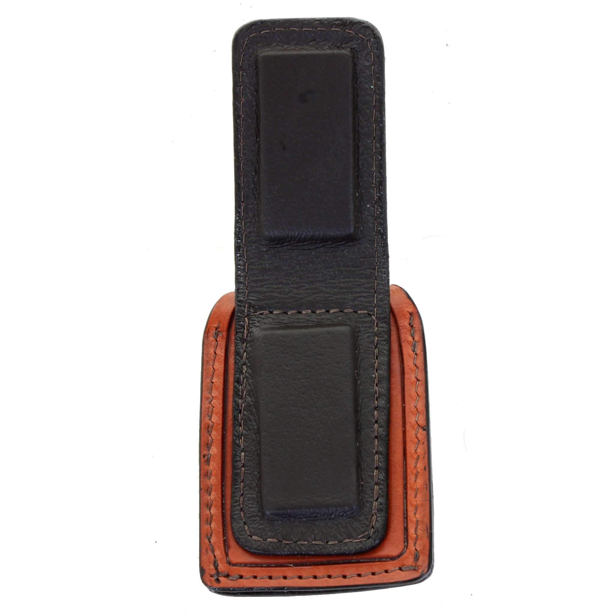 Fmmc01 - Chestnut Tooled Flat Magnetic Money Clip Wallet