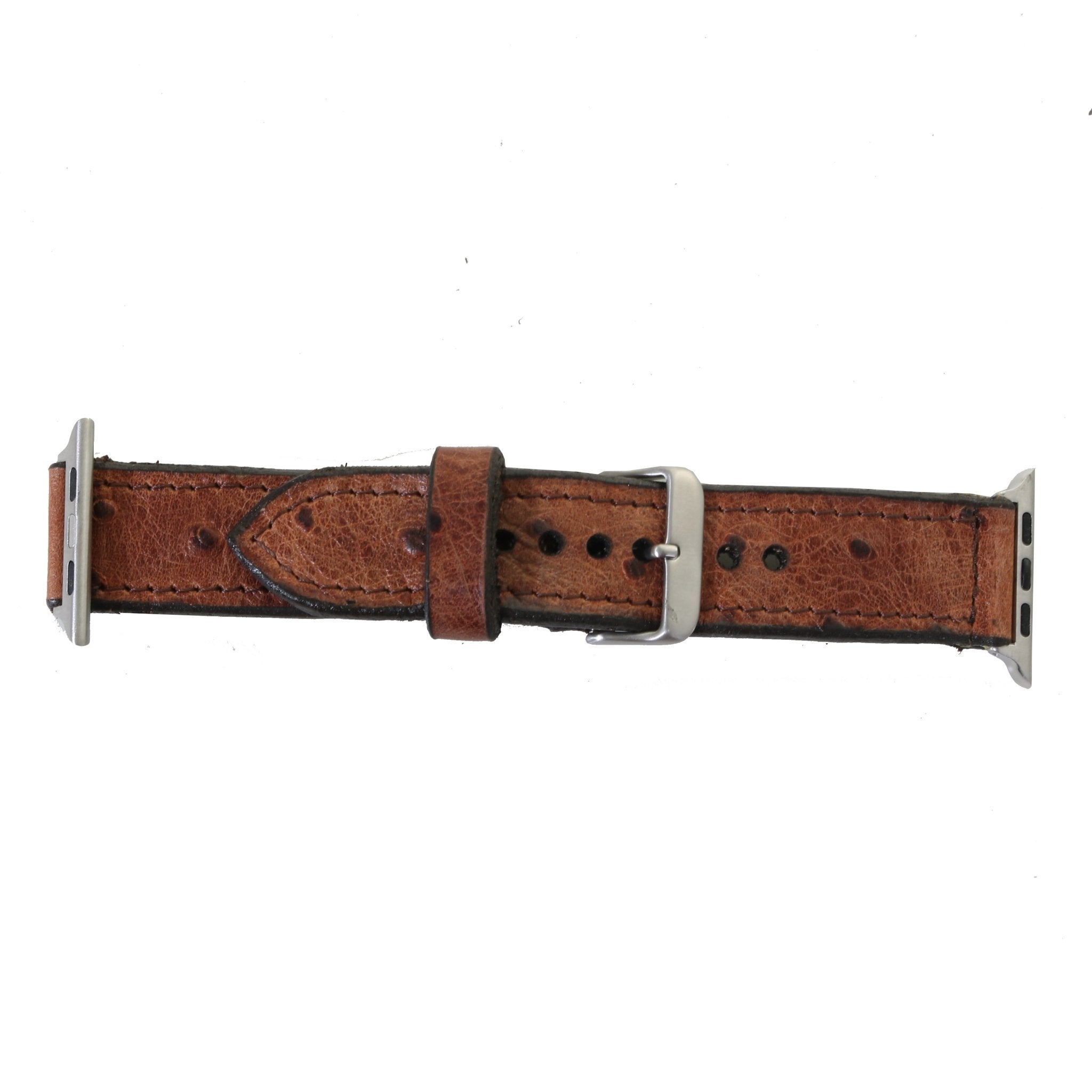 AWB15 - Vintage Ostrich Print Apple Watch Band - Double J Saddlery