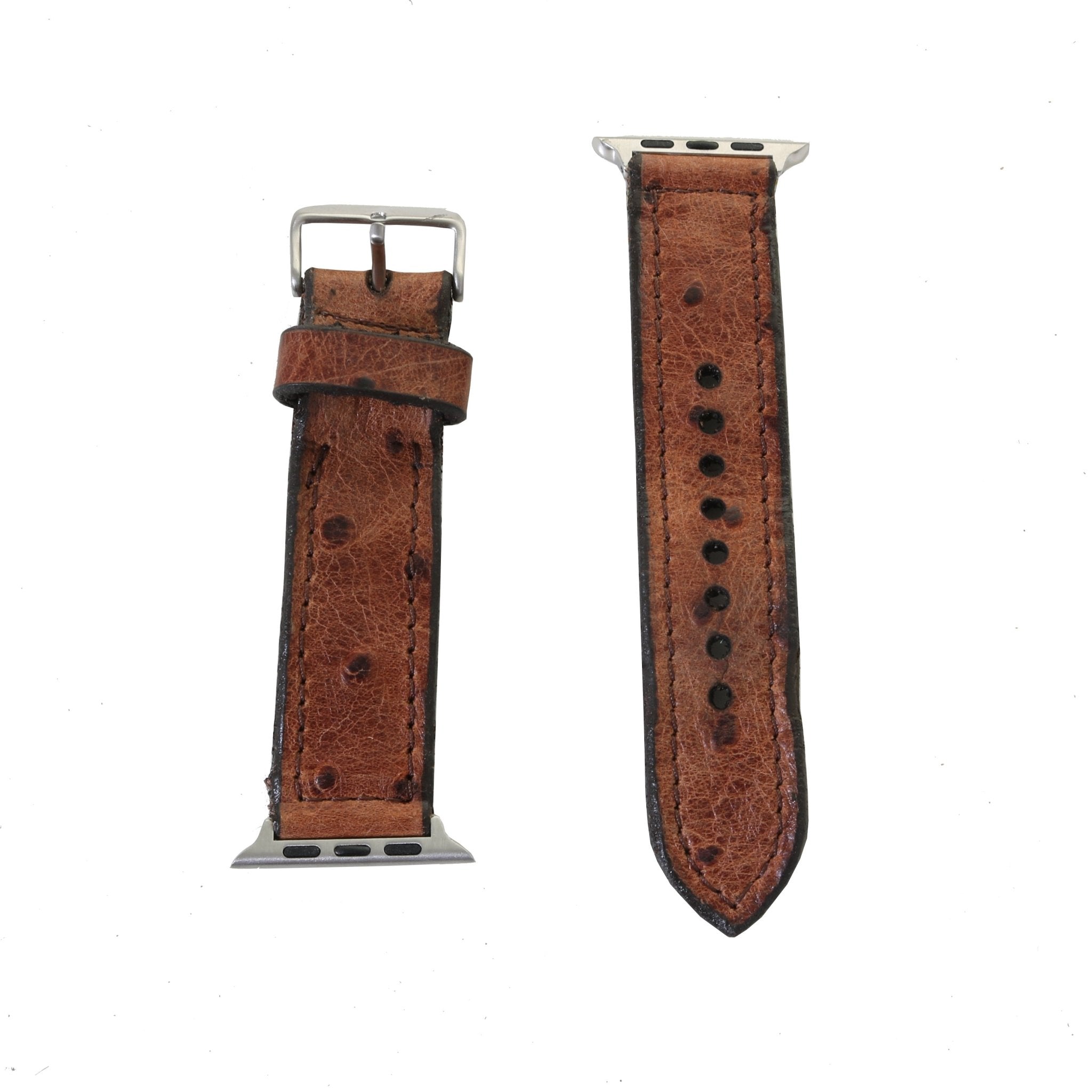 AWB15 - Vintage Ostrich Print Apple Watch Band - Double J Saddlery