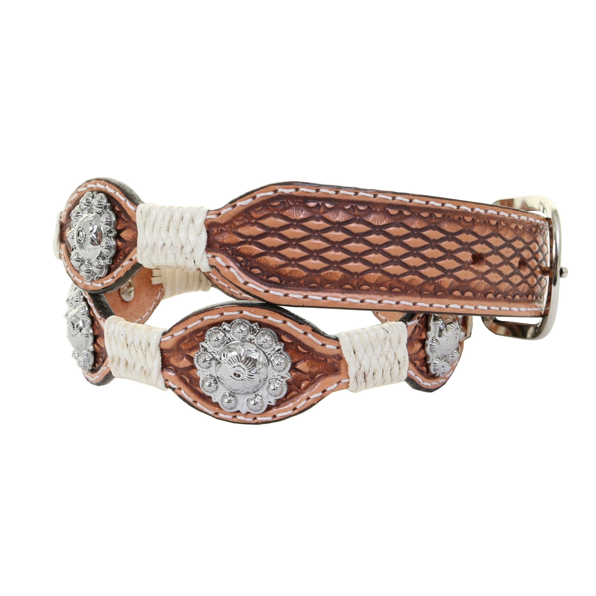 B1048A - Natural Leather Scalloped Belt - Double J Saddlery