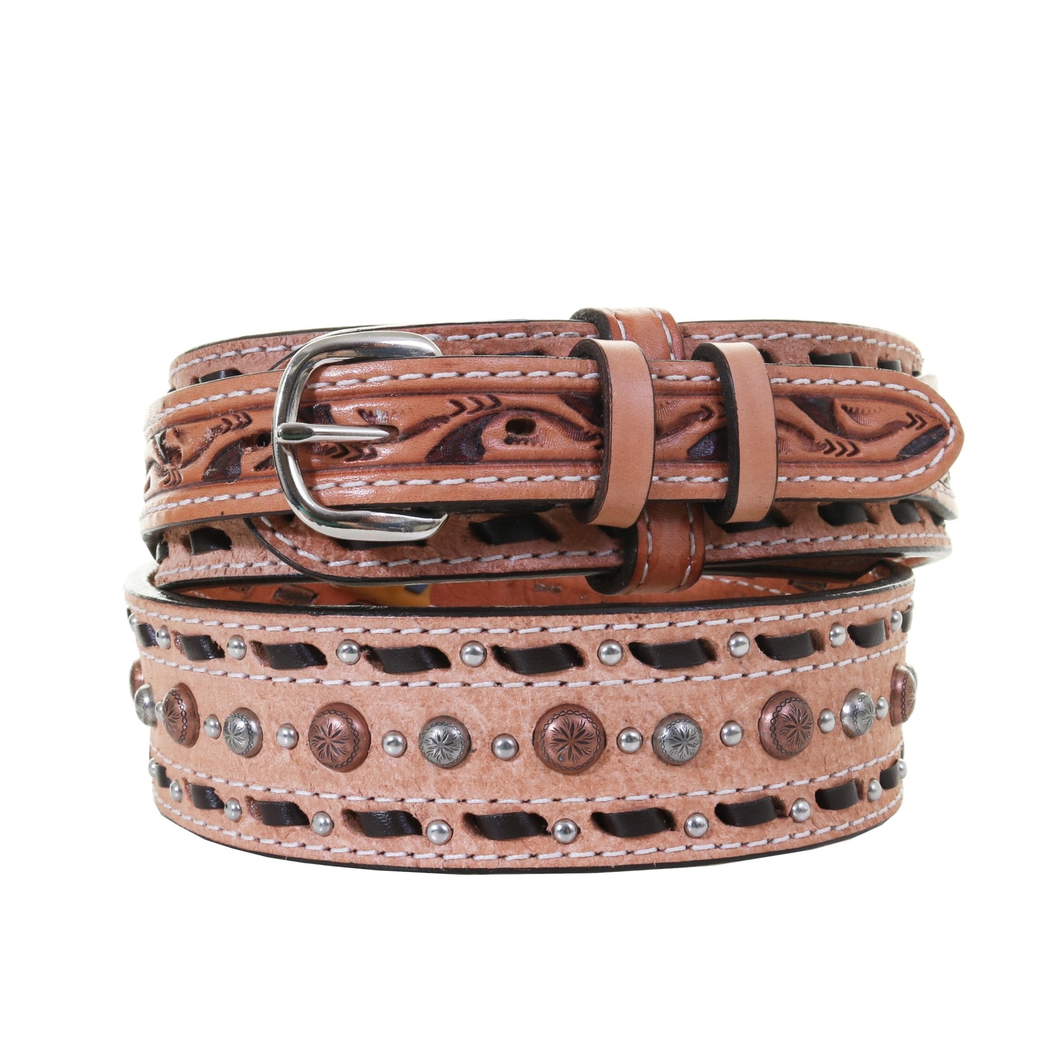 B1140 - Natural Roughout Ranger Belt - Double J Saddlery