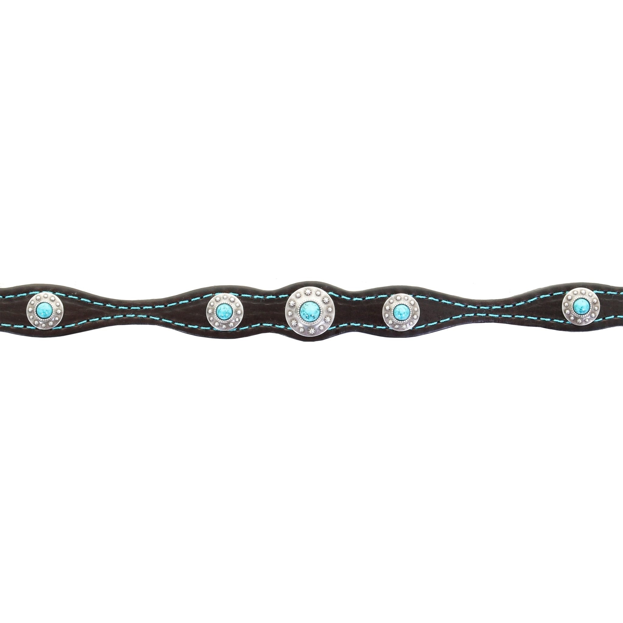 B1175 - Brown Leather Scalloped Belt - Double J Saddlery