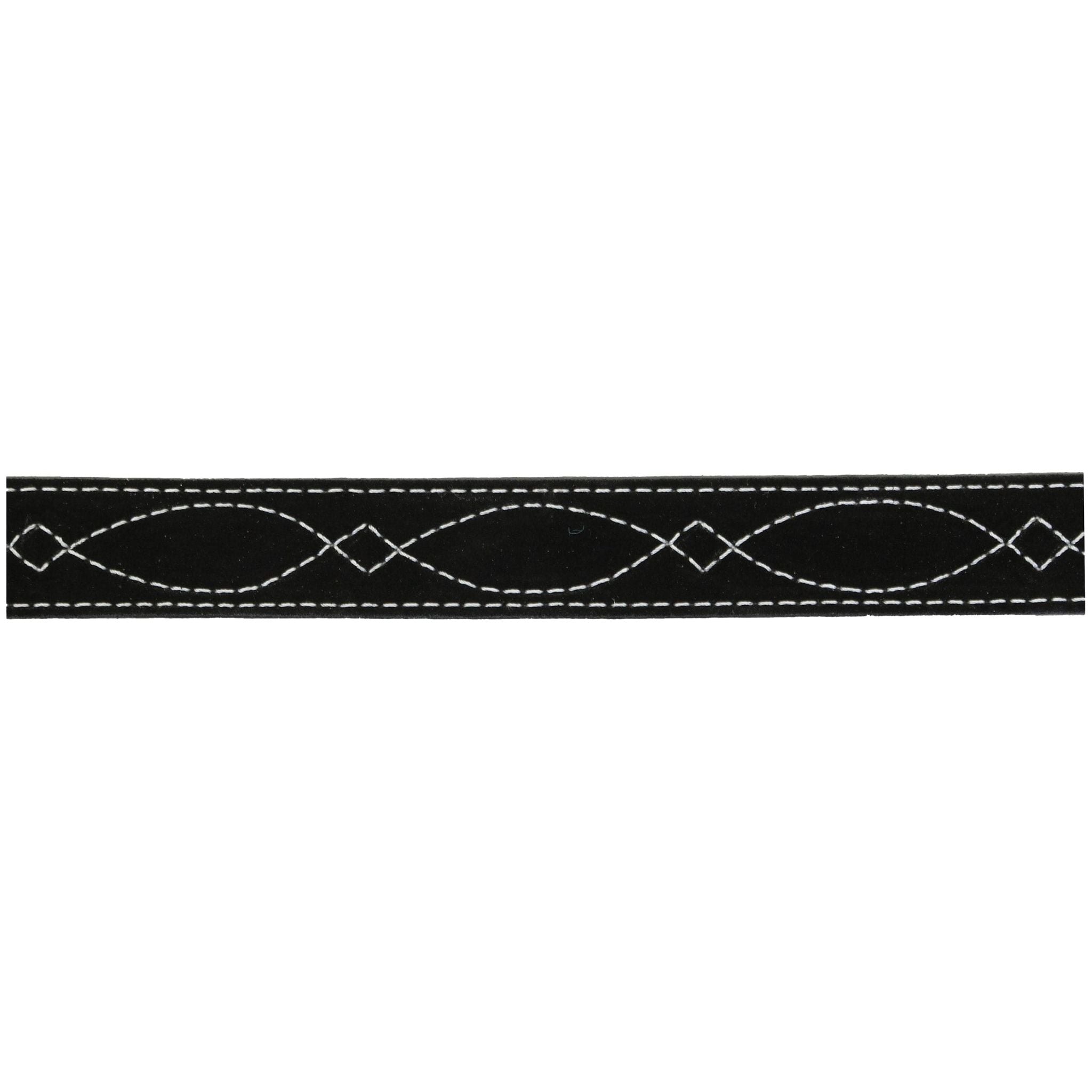 B1194 - Black Suede Belt - Double J Saddlery