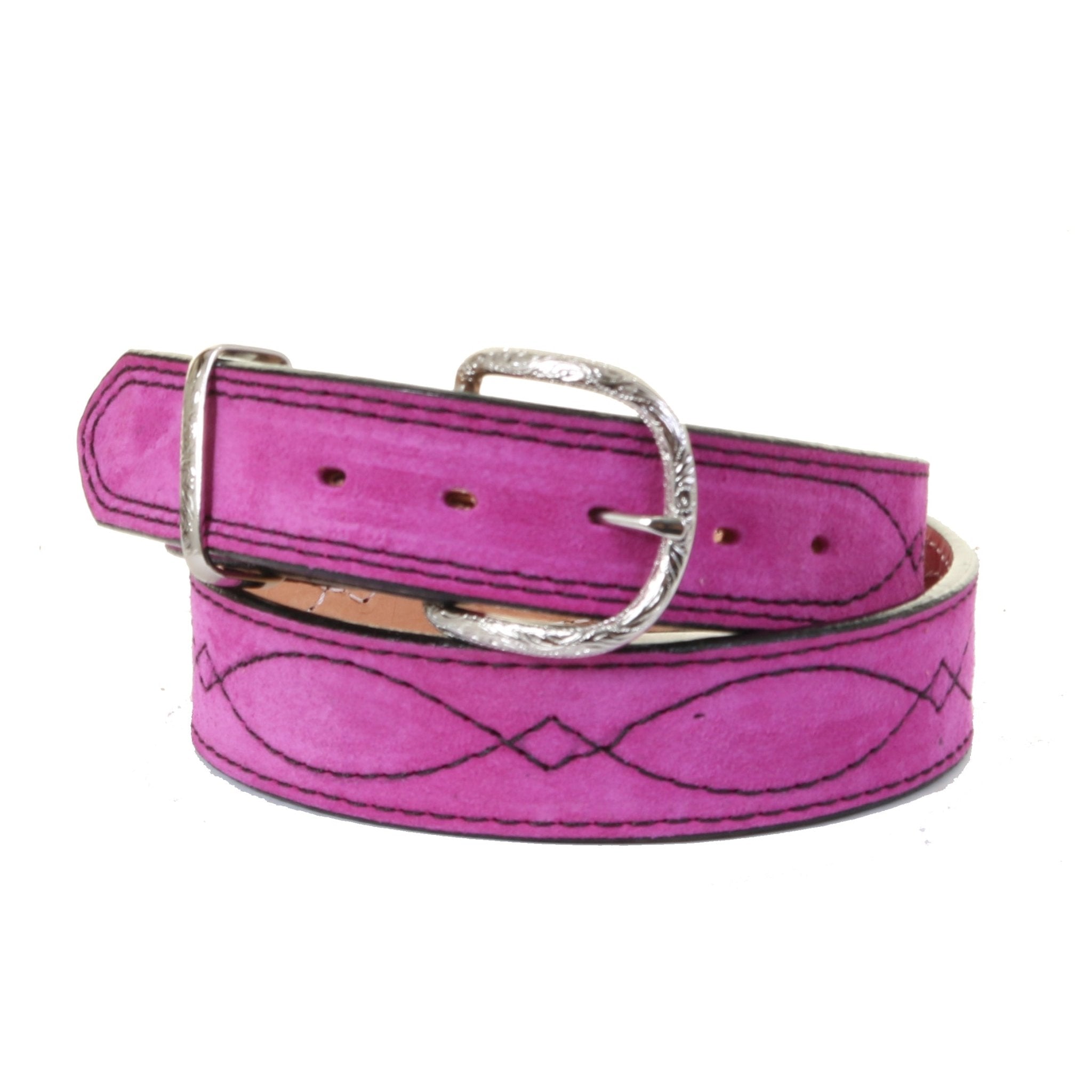 B1198 - Pink Suede Belt - Double J Saddlery
