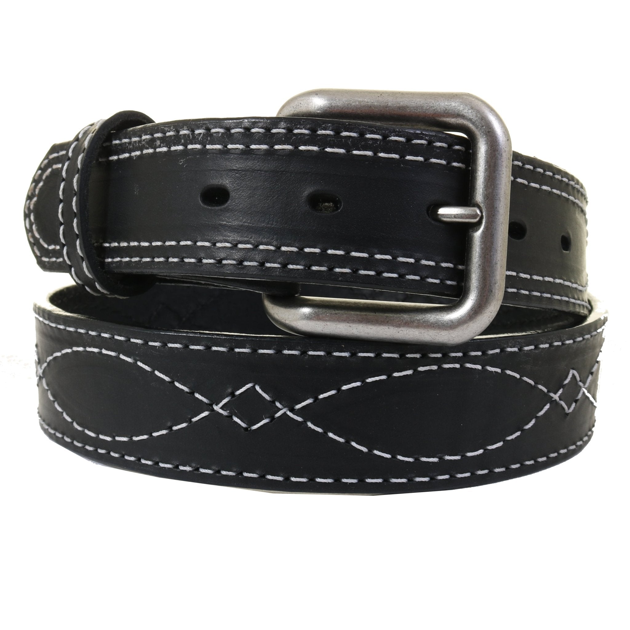 B1201A - Black Harness Leather Belt - Double J Saddlery