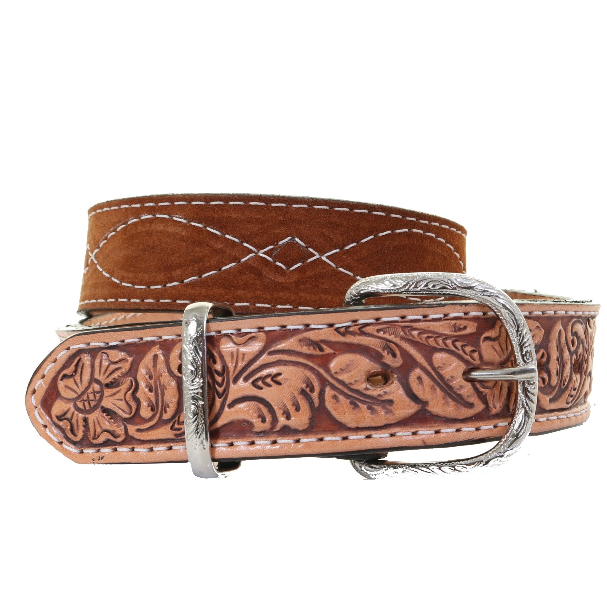 B1203 - Toast Suede Belt - Double J Saddlery