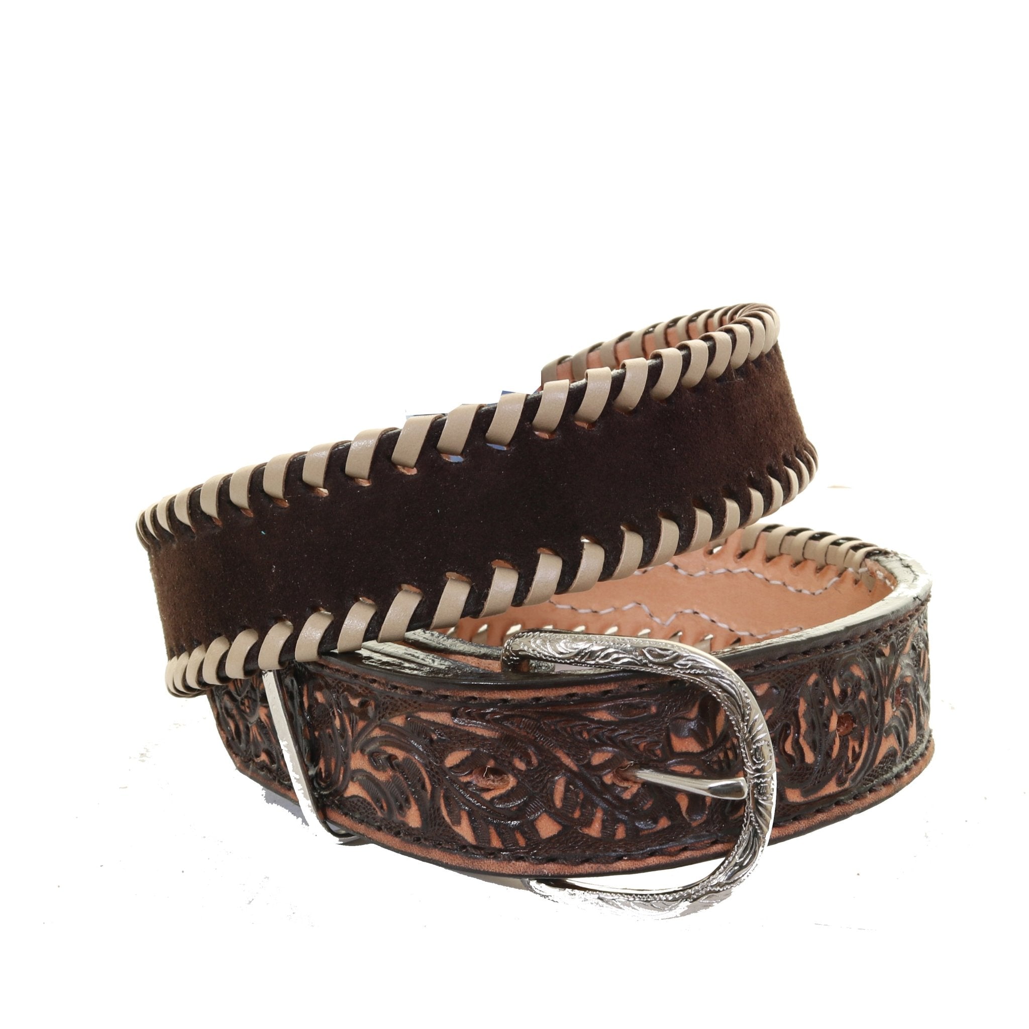B1209 - Brown Suede Belt - Double J Saddlery