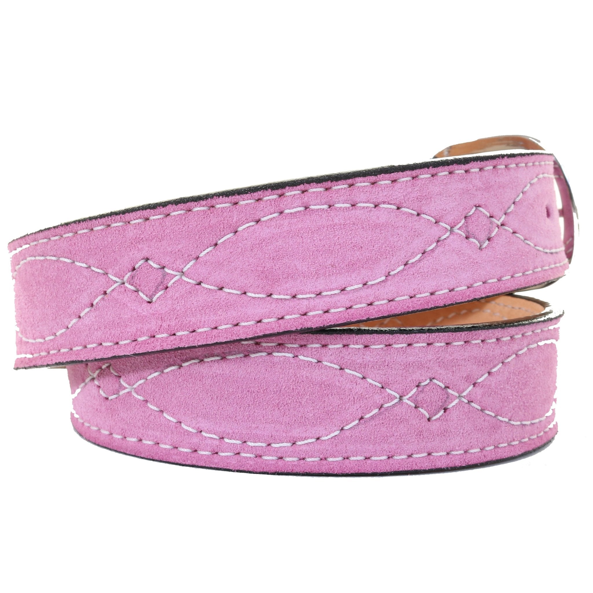 B1216 - Pink Suede Belt - Double J Saddlery